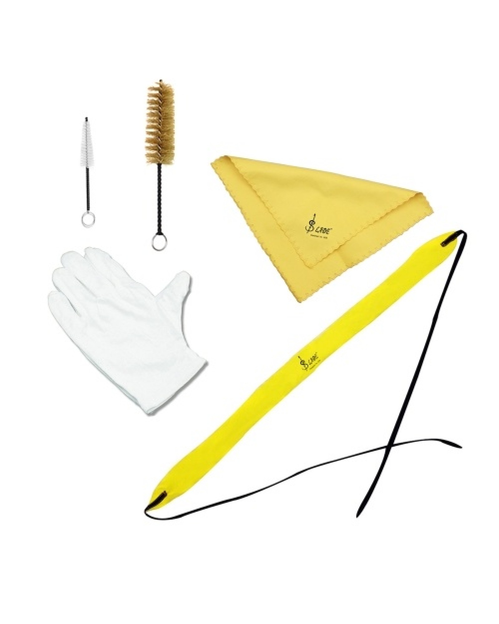 Trumpet Cleaning Tools Kit with Through Cloth Cleaning Cloth Brush Gloves