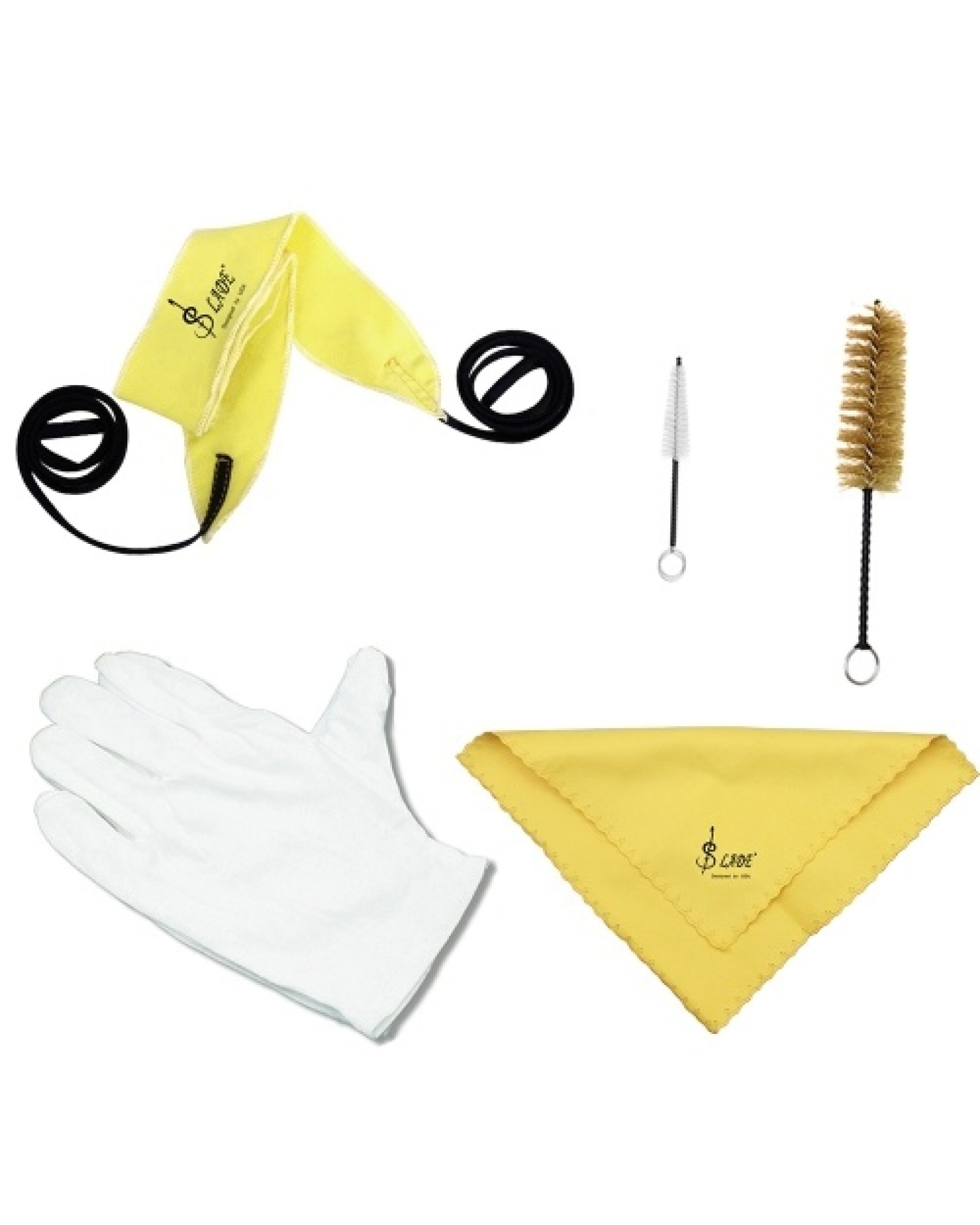 Trumpet Cleaning Tools Kit with Through Cloth Cleaning Cloth Brush Gloves