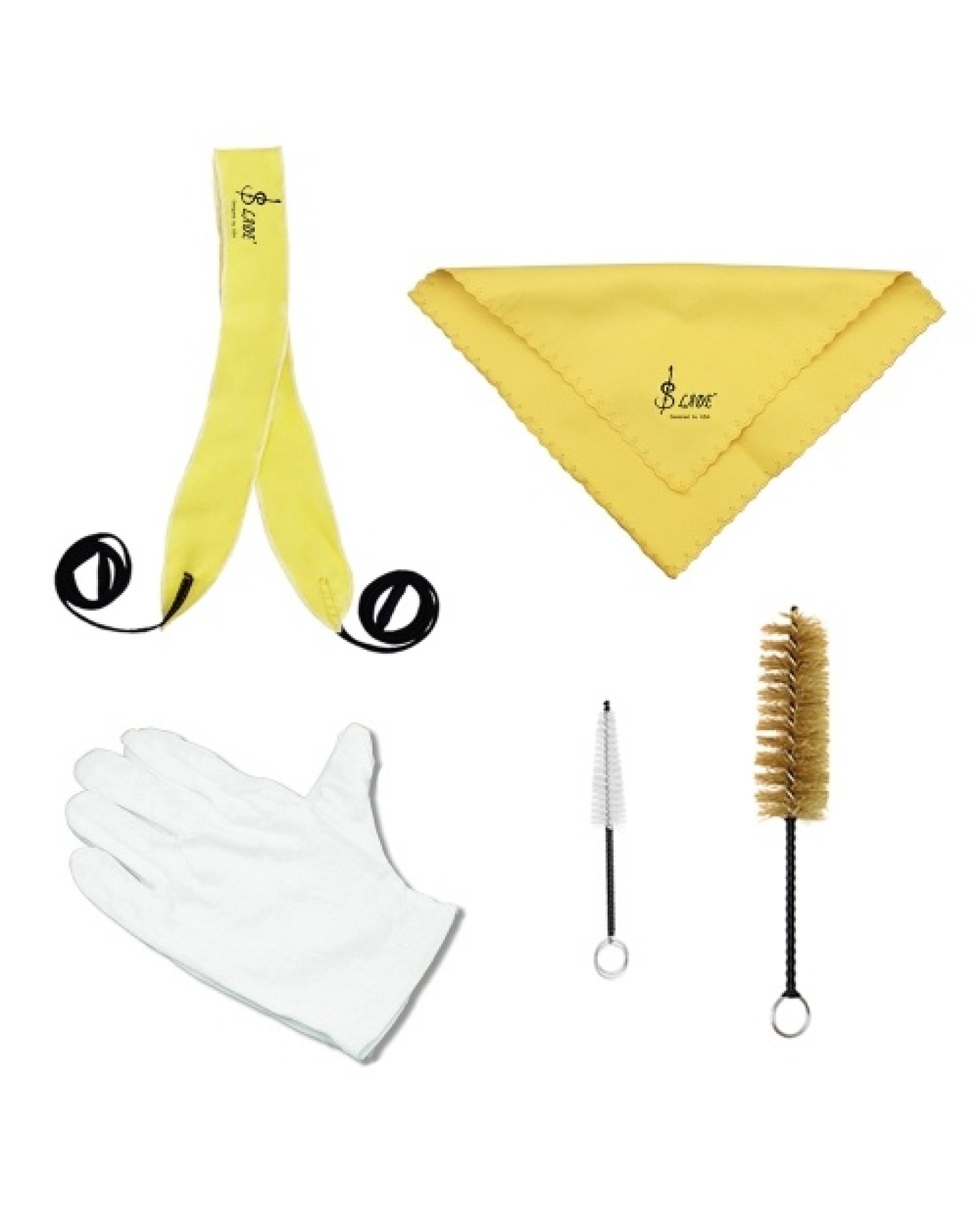Trumpet Cleaning Tools Kit with Through Cloth Cleaning Cloth Brush Gloves