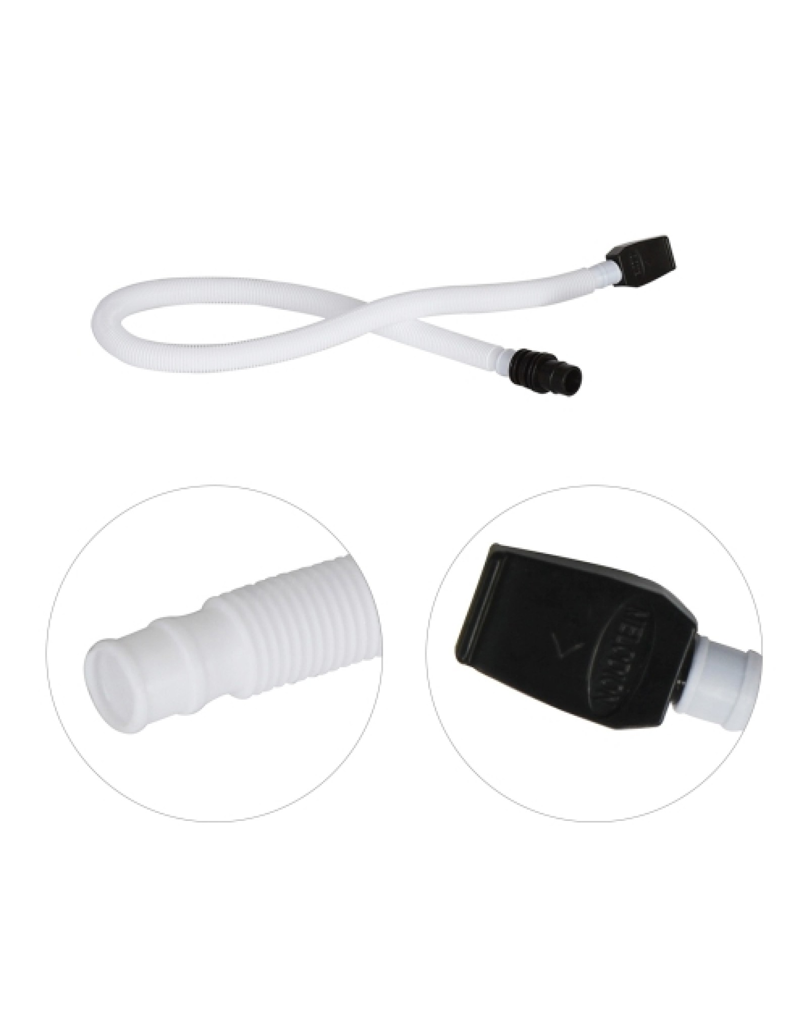 57cm / 22.4in Long Flexible Plastic Melodica Pianica Tube with a Black Mouthpiece