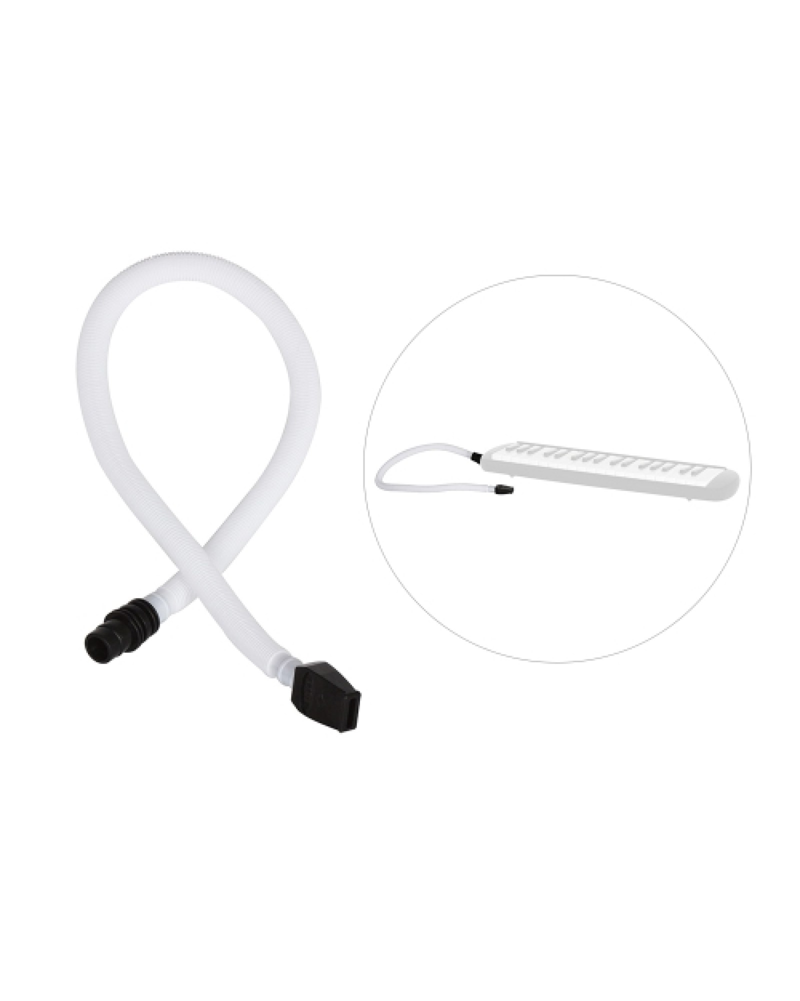 57cm / 22.4in Long Flexible Plastic Melodica Pianica Tube with a Black Mouthpiece