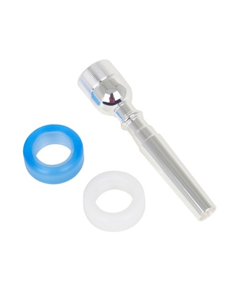 9.8mm Silver-Plated Copper Trumpet Mouthpiece 7C with Plastic Mouthpiece Rim