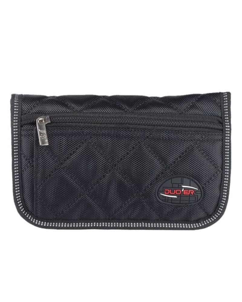 Durable Trombone Euphonium Trumpet Mouthpiece Pouch Bag with 4 Soft Compartments Black