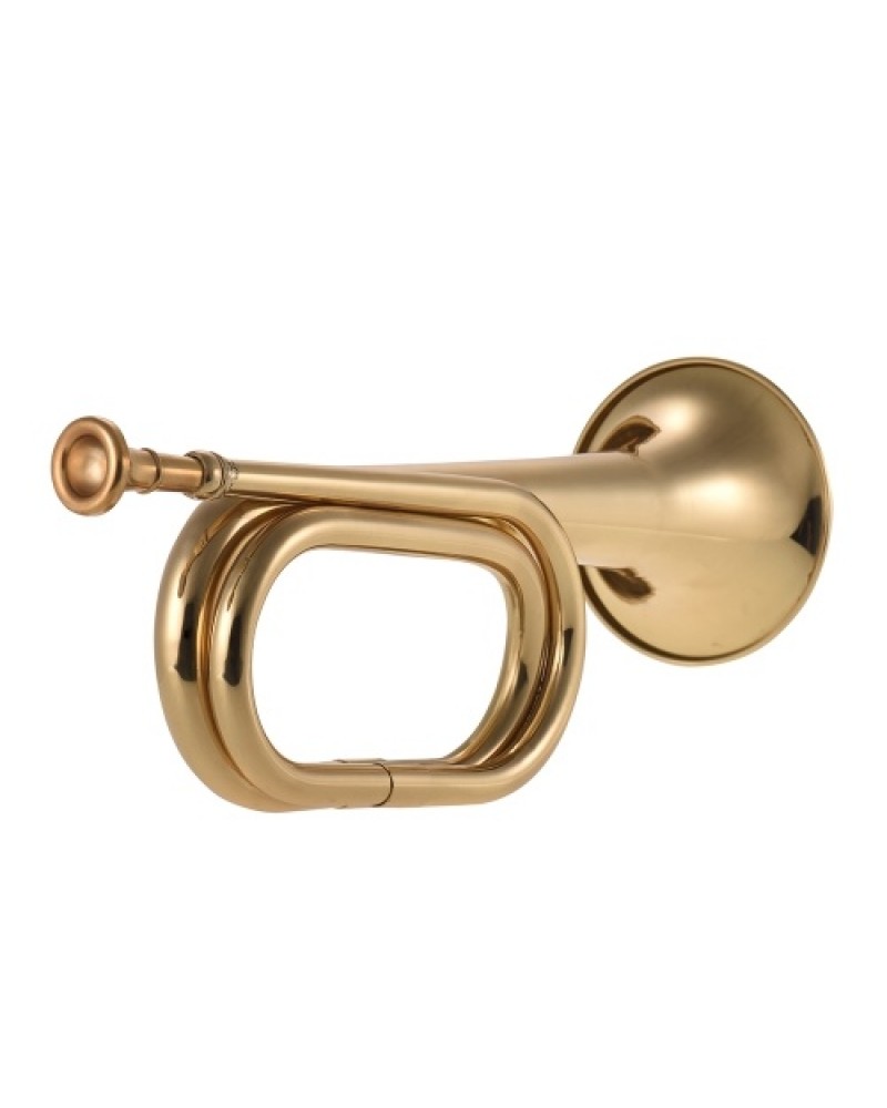 B Flat Bugle Call Trumpet Brass Cavalry Horn with Mouthpiece