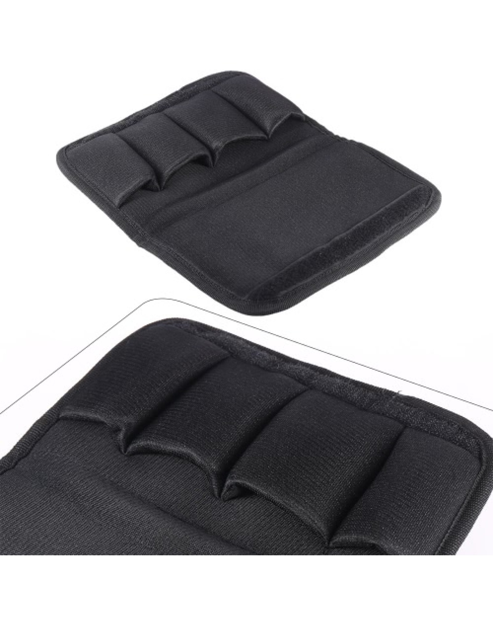 Durable Trombone Euphonium Trumpet Mouthpiece Pouch Bag with 4 Soft Compartments Black