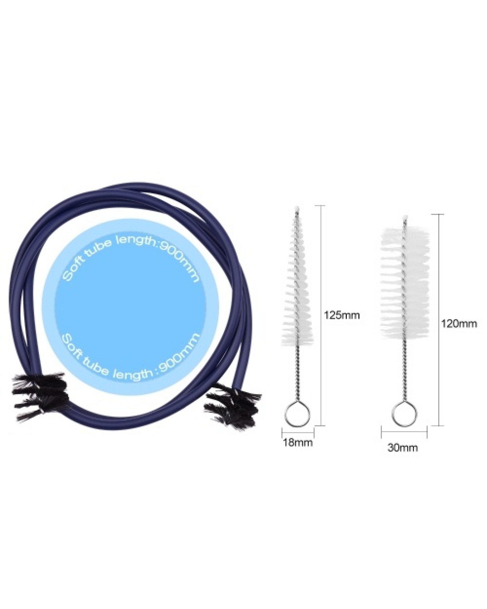 Trumpet Maintenance Cleaning Kit Mouthpiece Brush + Valve Brush + Flexible Brush Musical Instrument Maintenance Cleaning Accesso