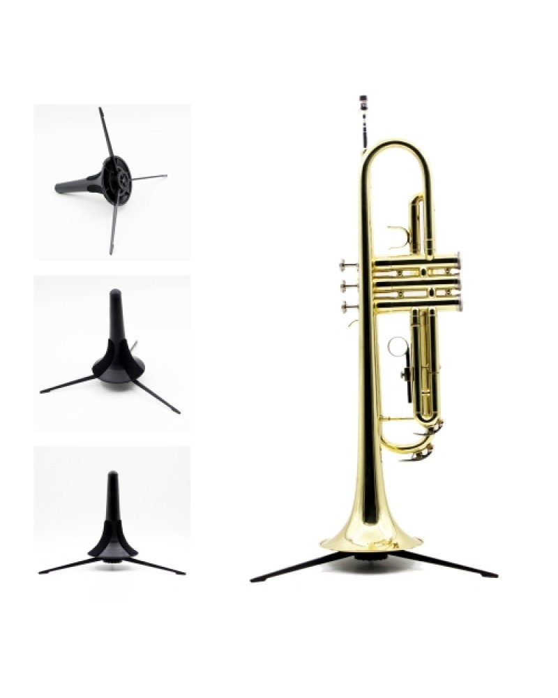 Trumpet Tripod Holder Stand Metal Leg Detachable Portable Foldable