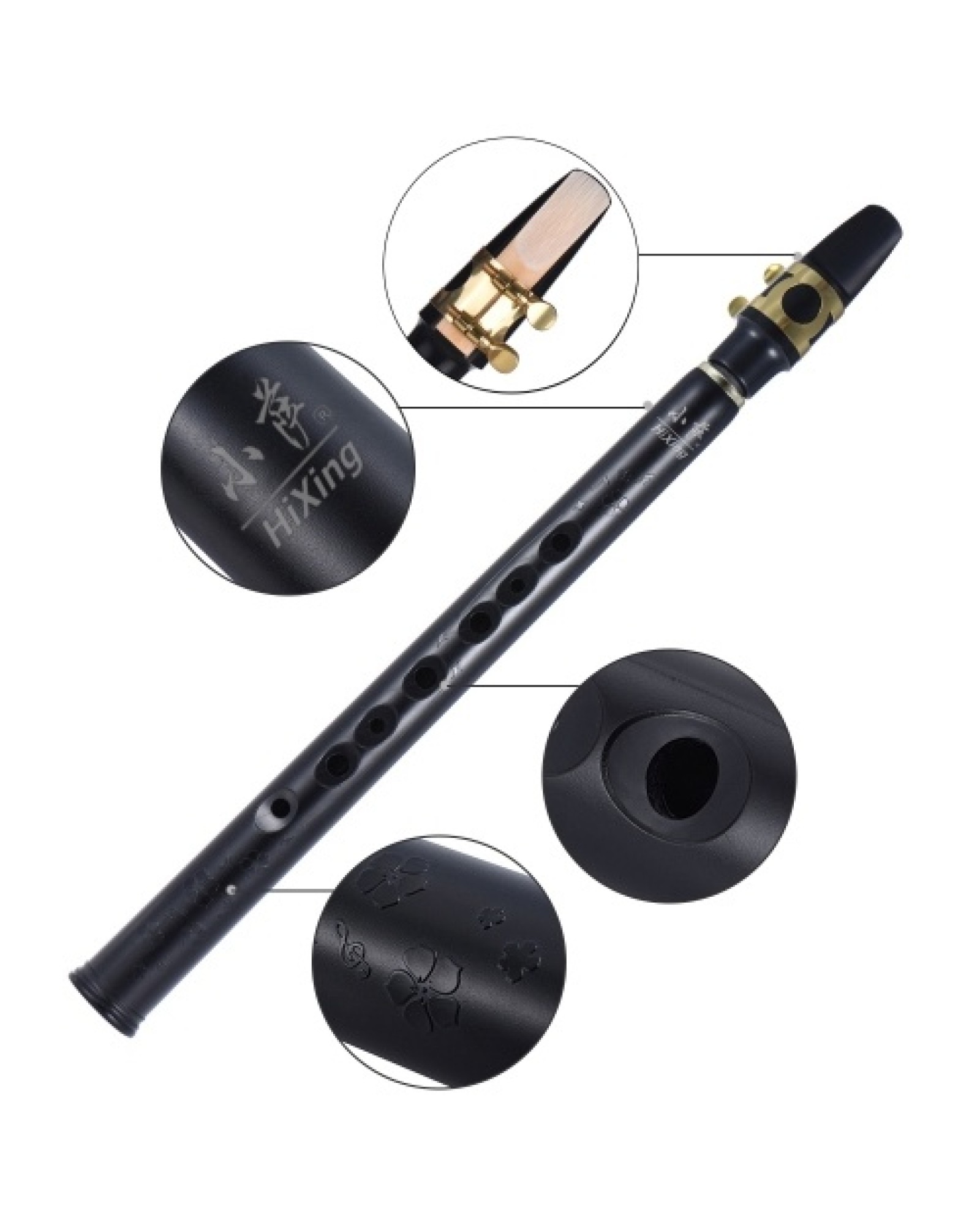 MinHiXing Pocket Bb Saxophone Sax ABS with Alto Mouthpieces 10pcs Reed Carrying Bag Woodwind Instrument