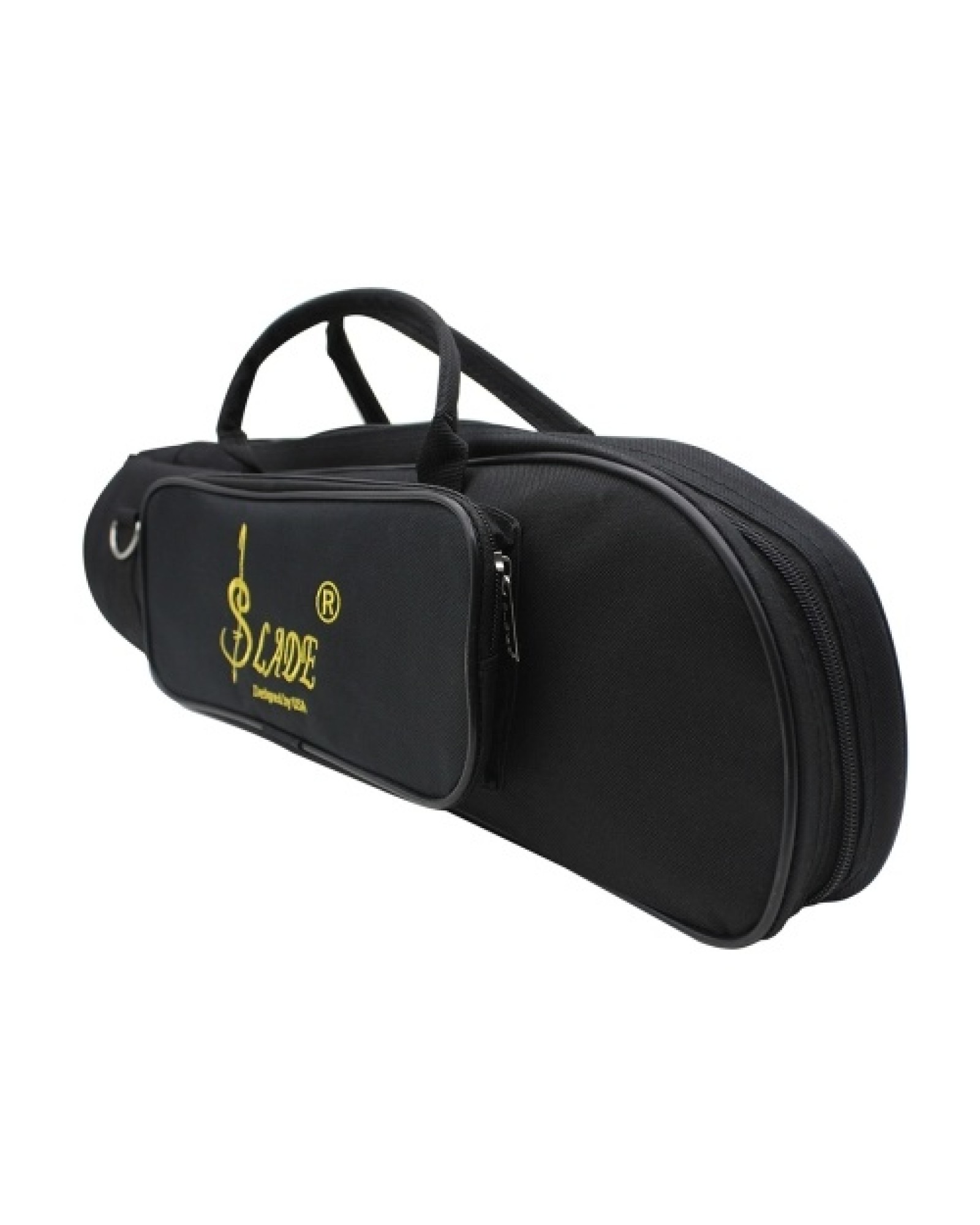 600D Water-resistant Trumpet Gig Bag Oxford Cloth Adjustable Single Shoulder Strap Pocket 5mm Cotton Padded