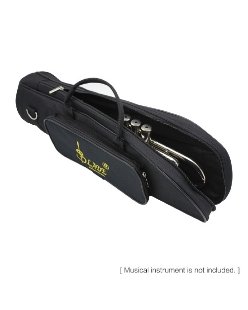 600D Water-resistant Trumpet Gig Bag Oxford Cloth Adjustable Single Shoulder Strap Pocket 5mm Cotton Padded