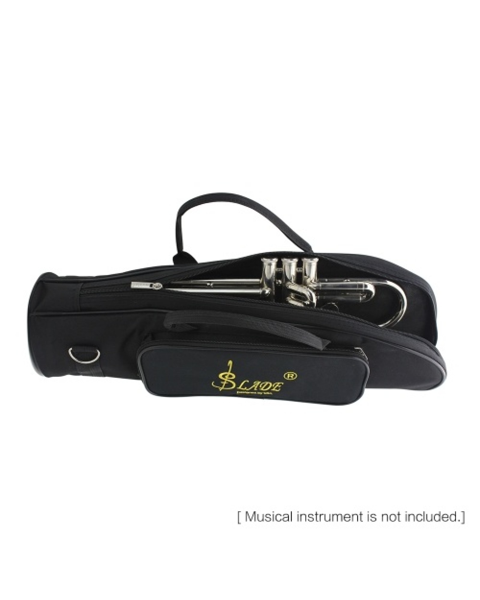 600D Water-resistant Trumpet Gig Bag Oxford Cloth Adjustable Single Shoulder Strap Pocket 5mm Cotton Padded