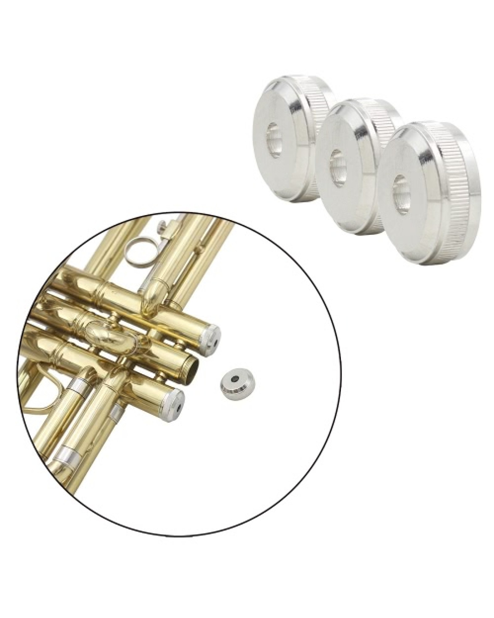 3pcs Trumpet Key Buttom Piston Valve Cap Screw Copper Accessories Part