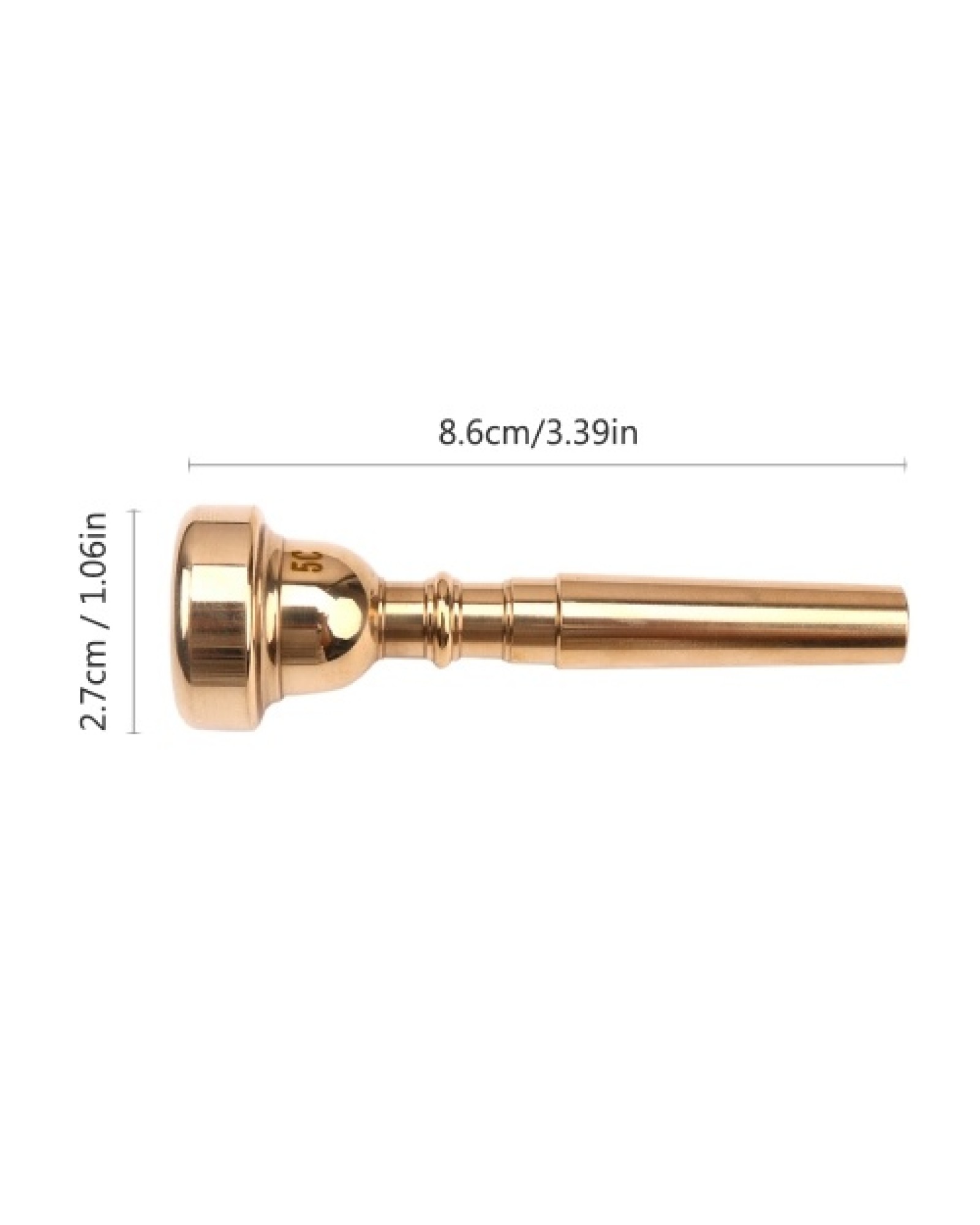 Trumpet Mouthpiece Musical Instrument Accessories Gold Plated 5C