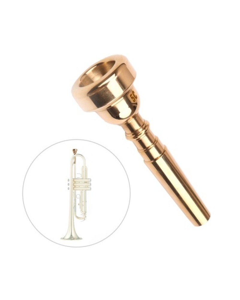 Trumpet Mouthpiece Musical Instrument Accessories Gold Plated 5C