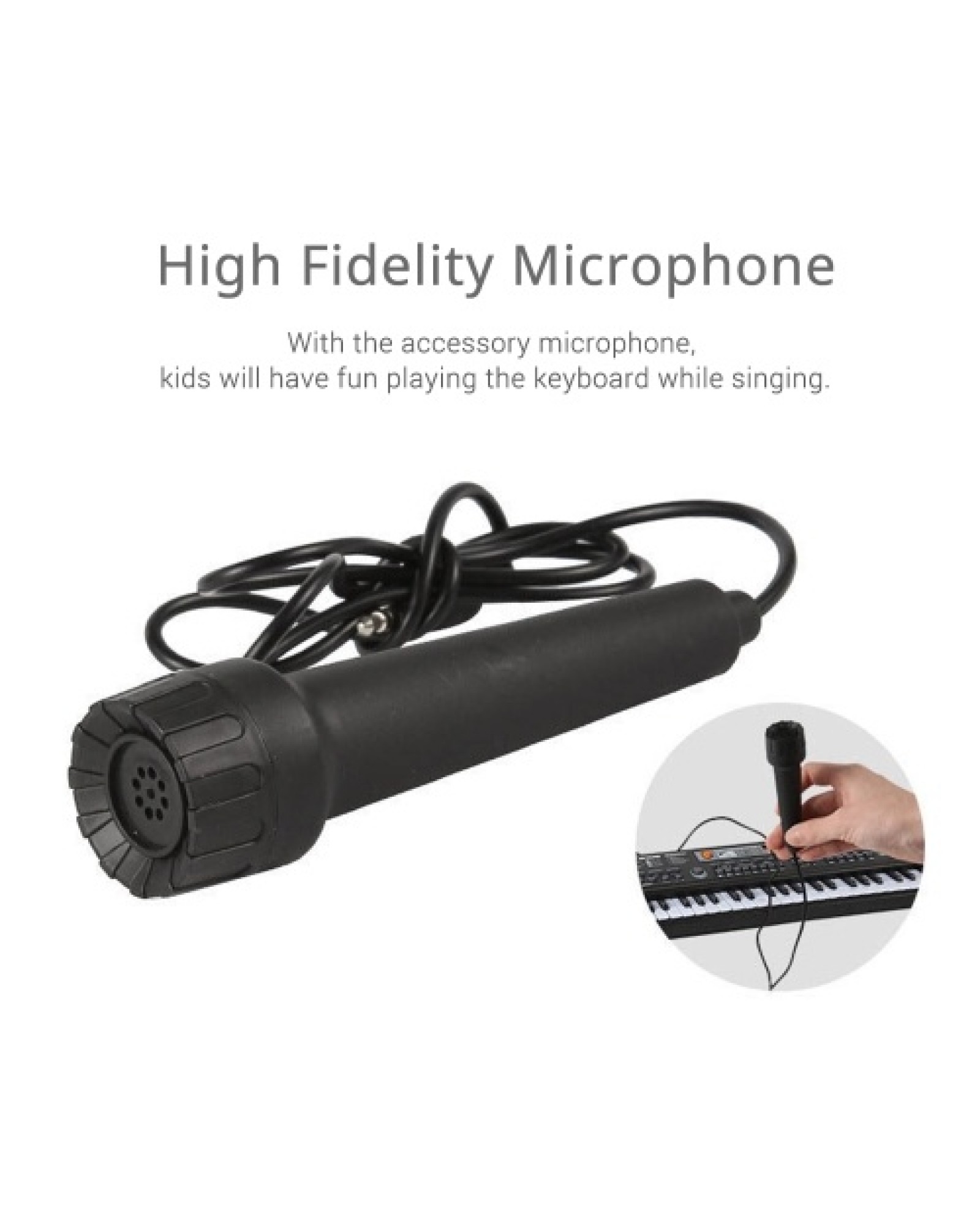 61 Keys Electronic Organ USB Digital Keyboard Piano Musical Instrument Kids Toy with Microphone