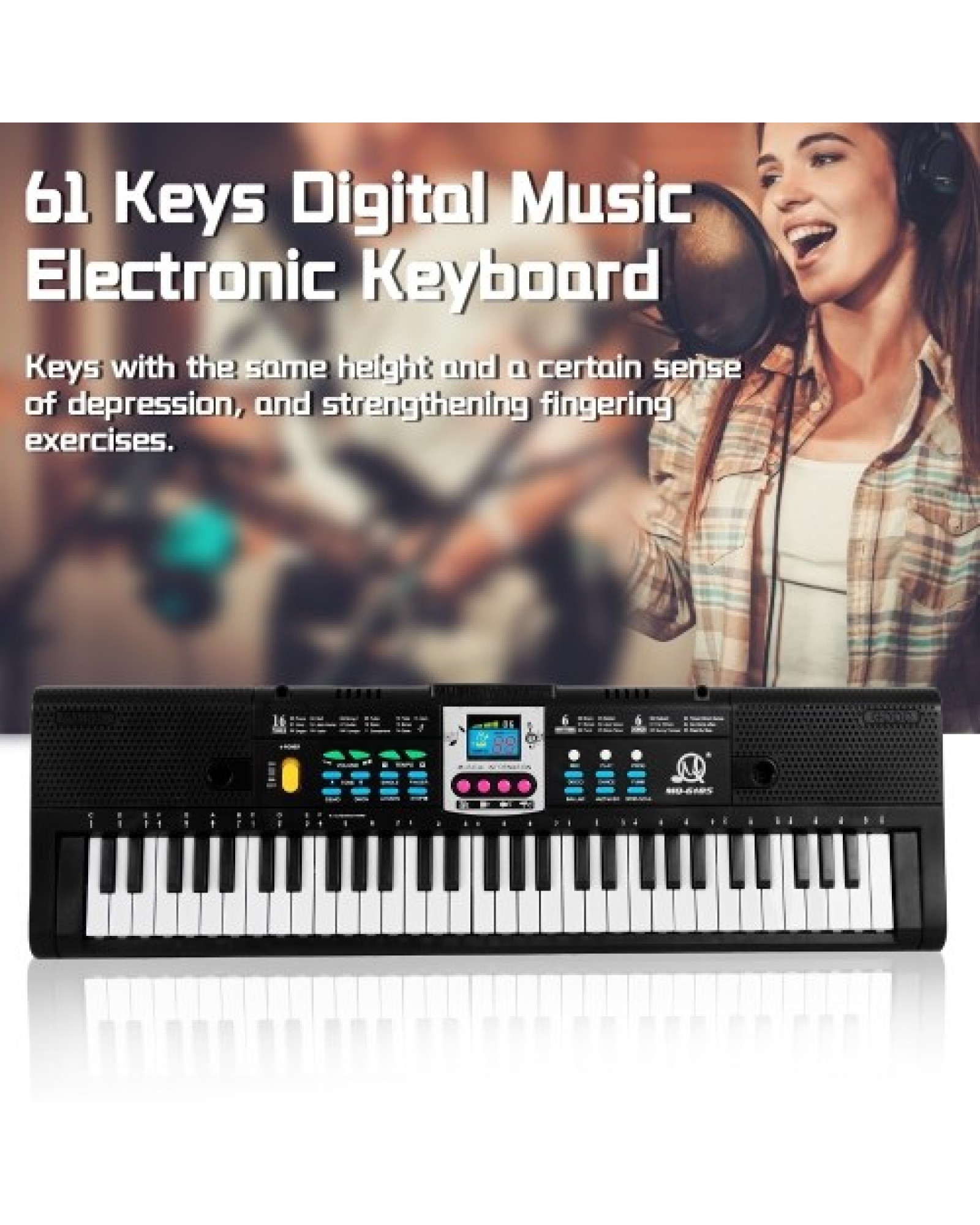 61 Keys Digital Music Electronic Keyboard Kids Multifunctional Electric Piano