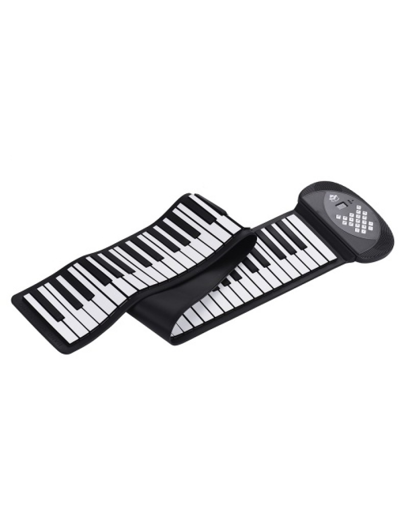 88 Keys MIDI Roll Up Piano Electronic Silicon Keyboard Built-in Stereo Speaker 1200mA Li-ion Battery Support BT Connection Recor