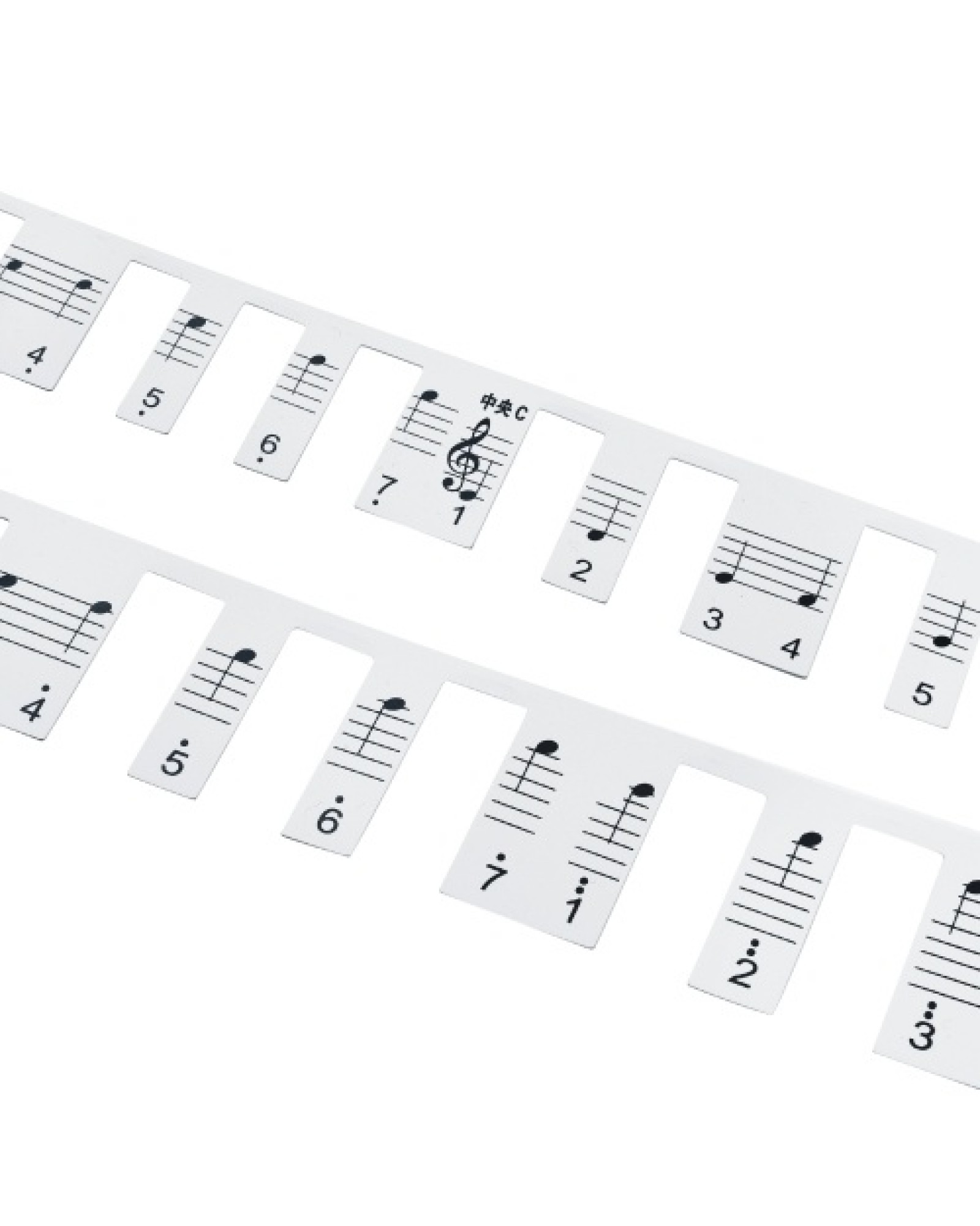 88-key Piano Note Chart Non-sticking Removable Piano Keyboard Stickers with Music Stave &amp; Numbered Musical Notation for Kids