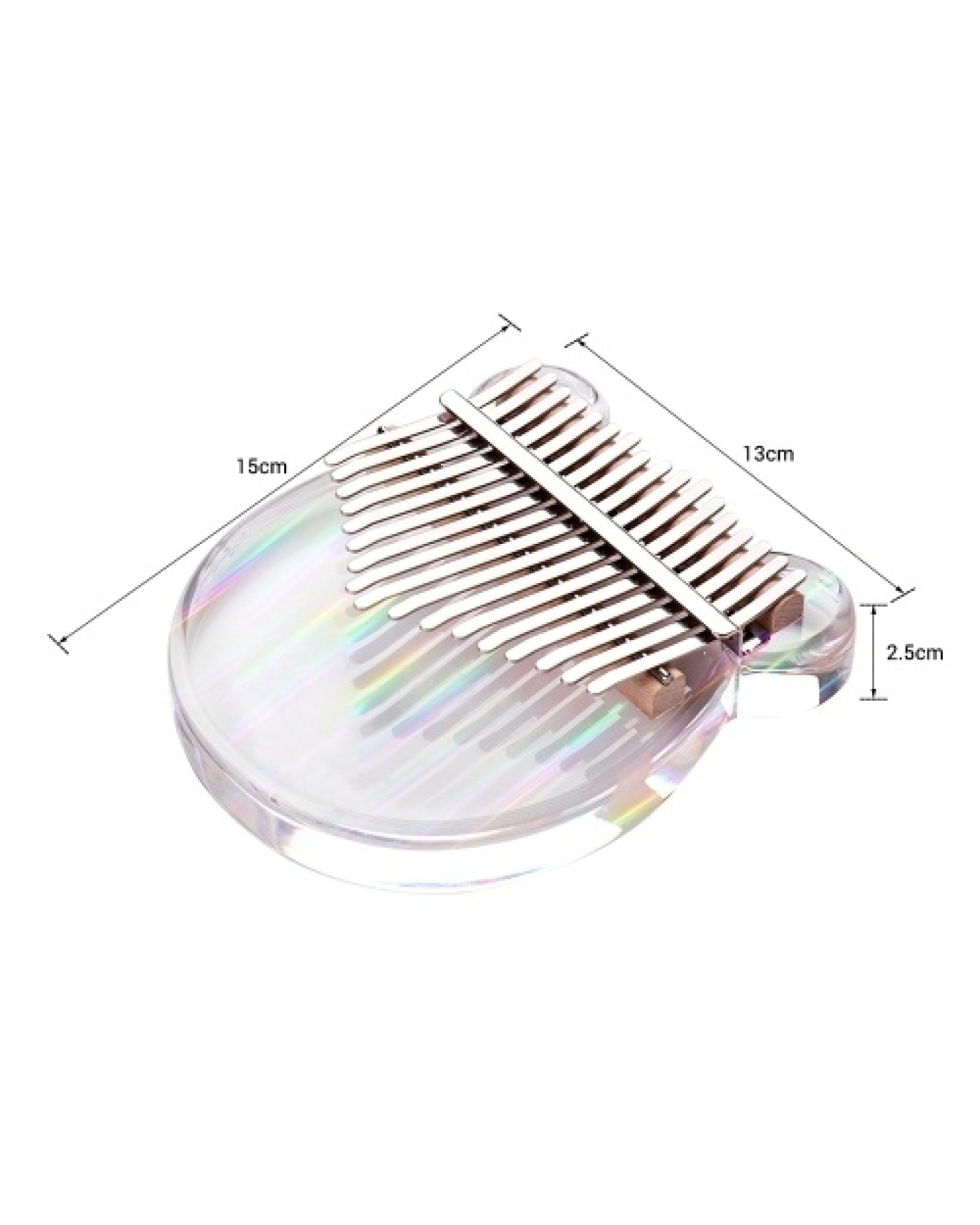 17-Key Kalimba Piano Transparent Acrylic Material with Carry Bag Musical Note Stickers Tuning Hammer Cleaning Cloth Musical Gift