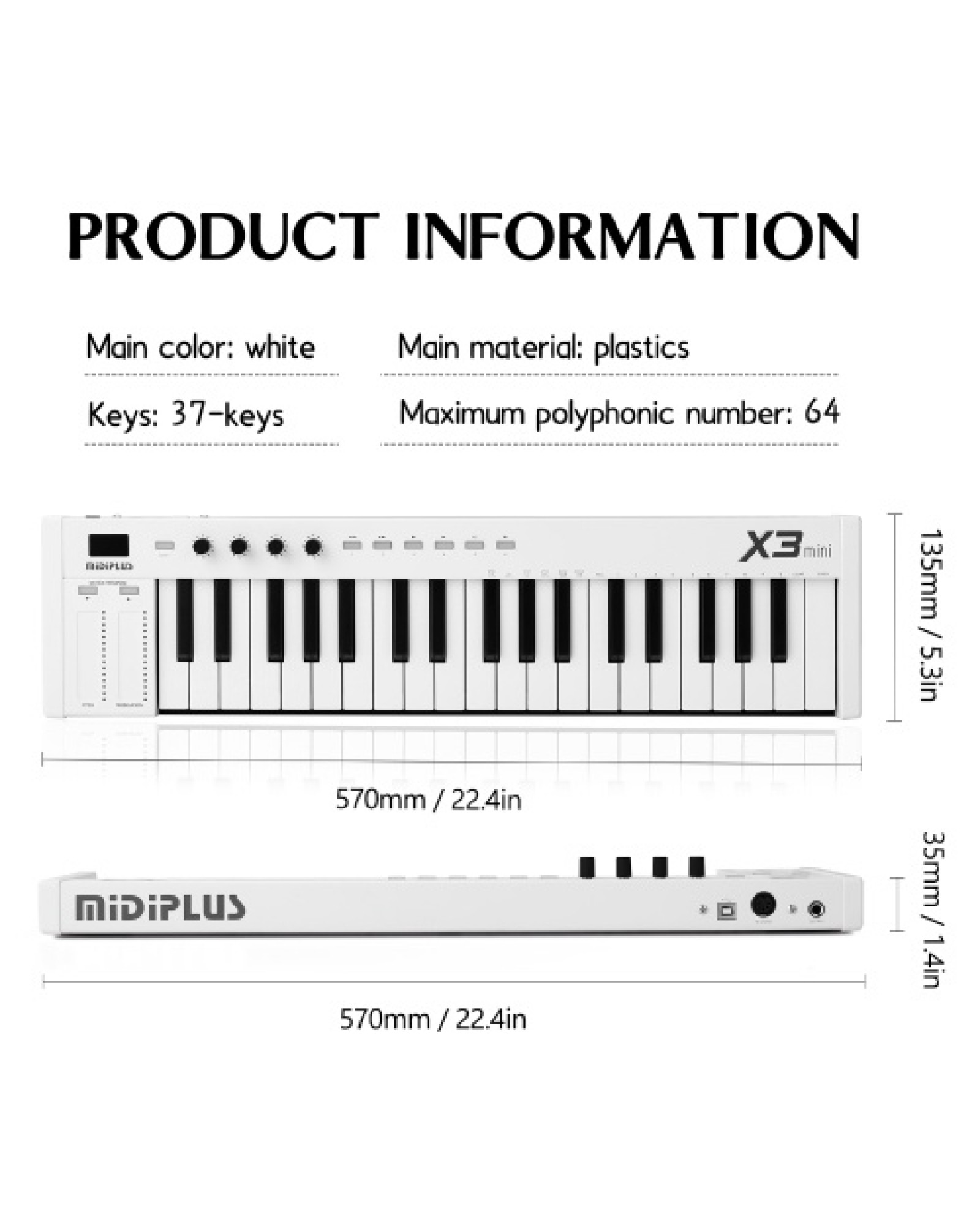 37-Keys Multi-funcation MIDI Keyboard Portable Electronic Piano Digital Orchestrations Keyboard Musical Instrument