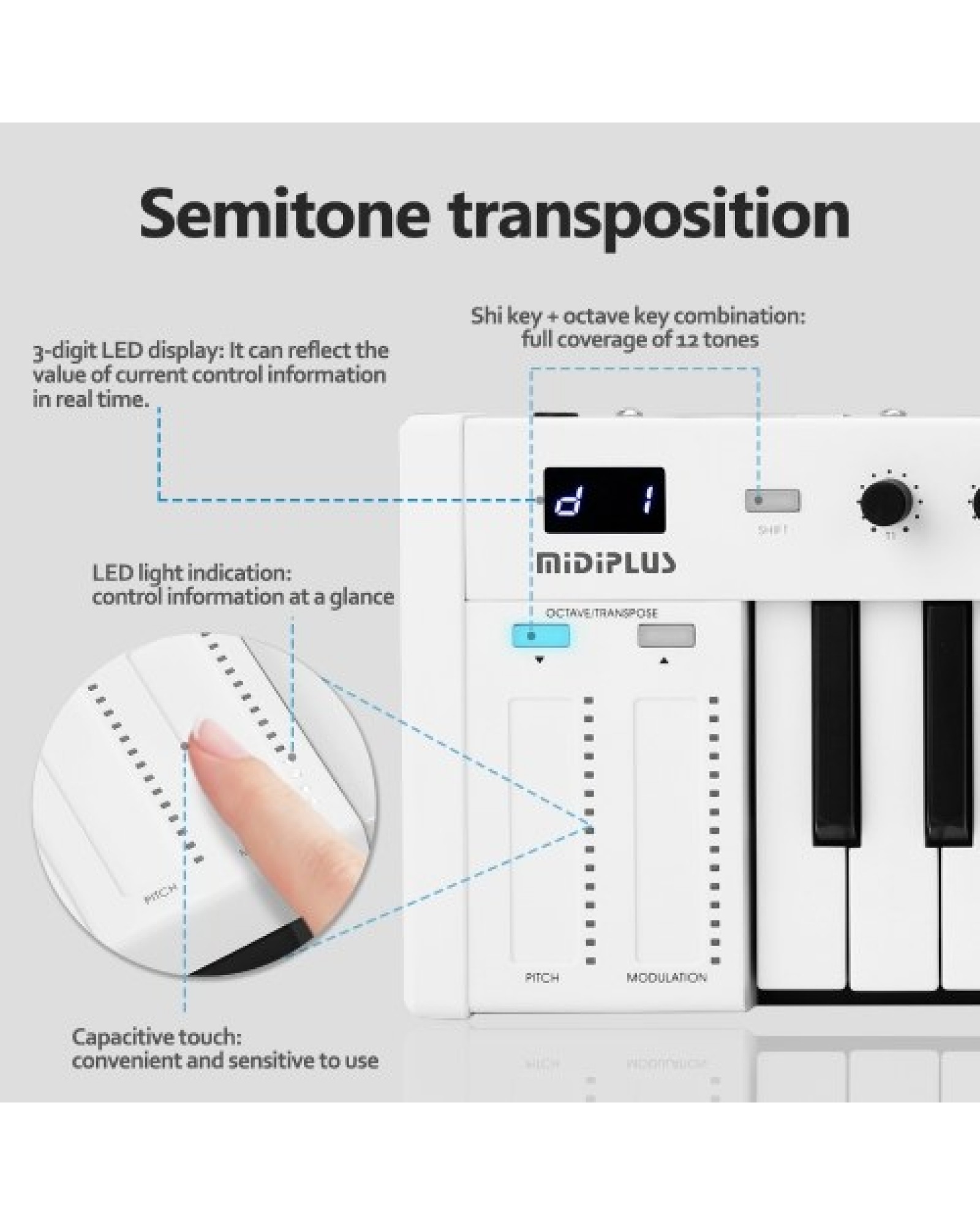 37-Keys Multi-funcation MIDI Keyboard Portable Electronic Piano Digital Orchestrations Keyboard Musical Instrument