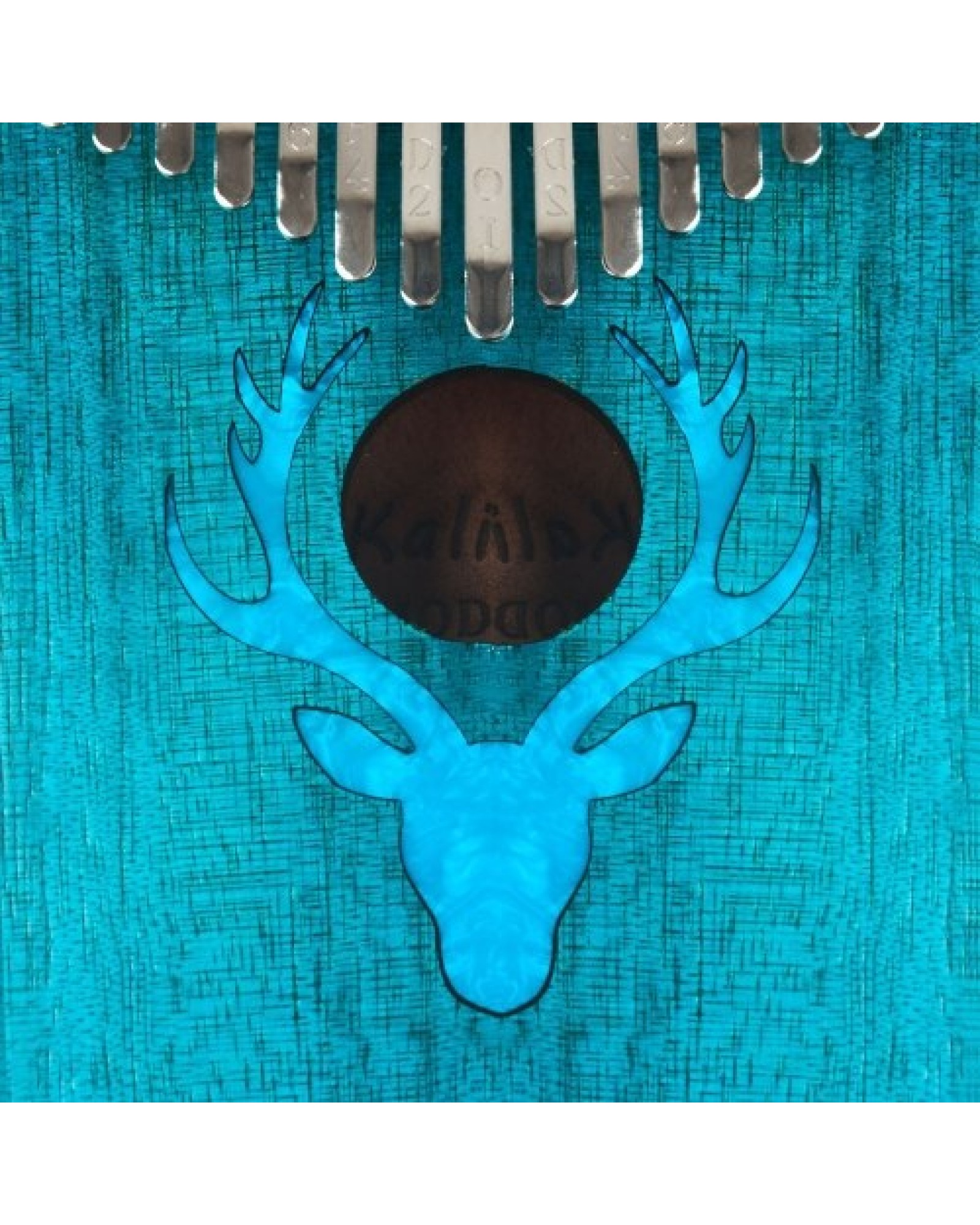 17 Keys Kalimba Elk Thumb Piano with Hammer Portable Musical Instrument Dreamy Elk Blue Color