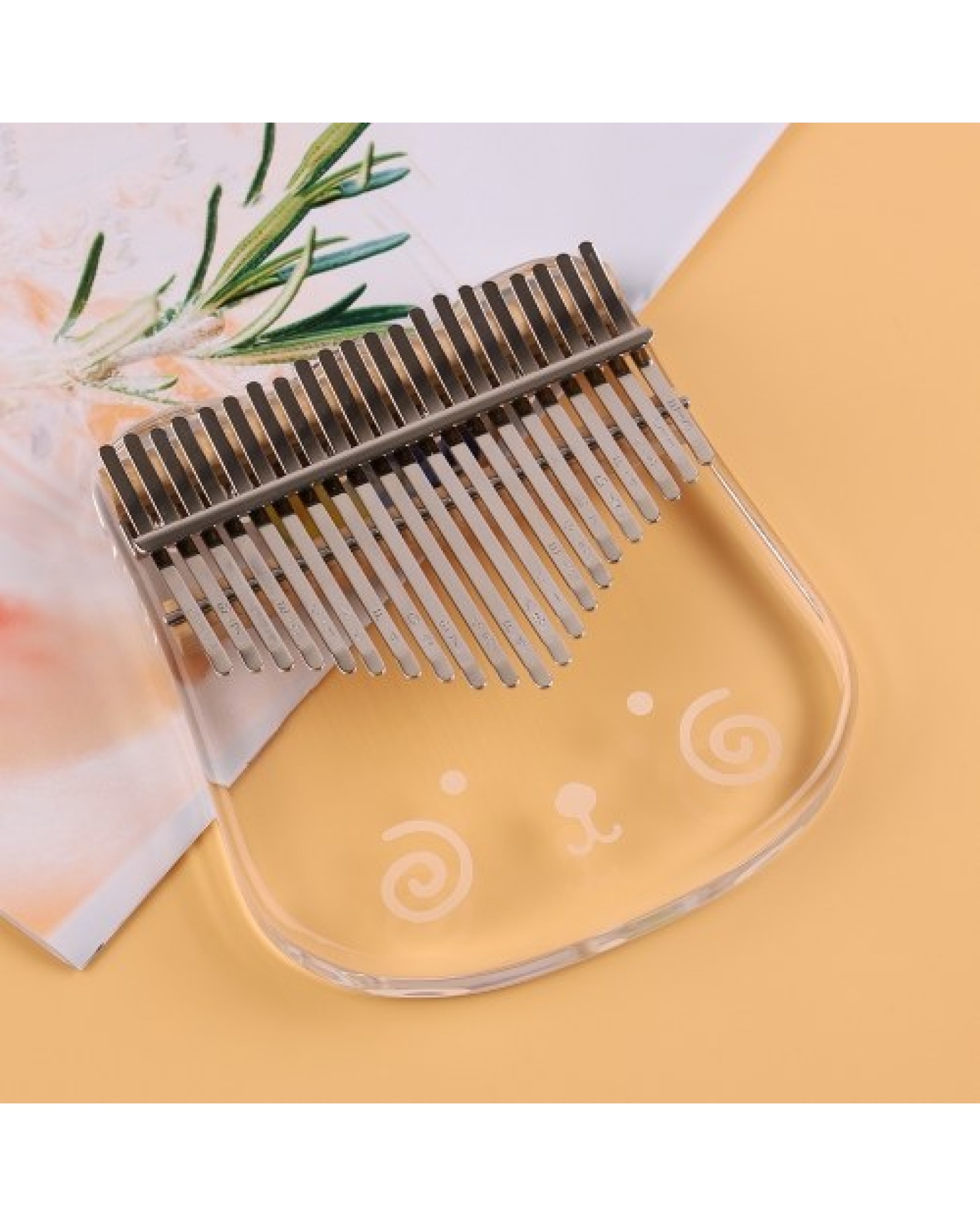 21-Key Cute Transparent Thumb Piano Kalimba Acrylic Material