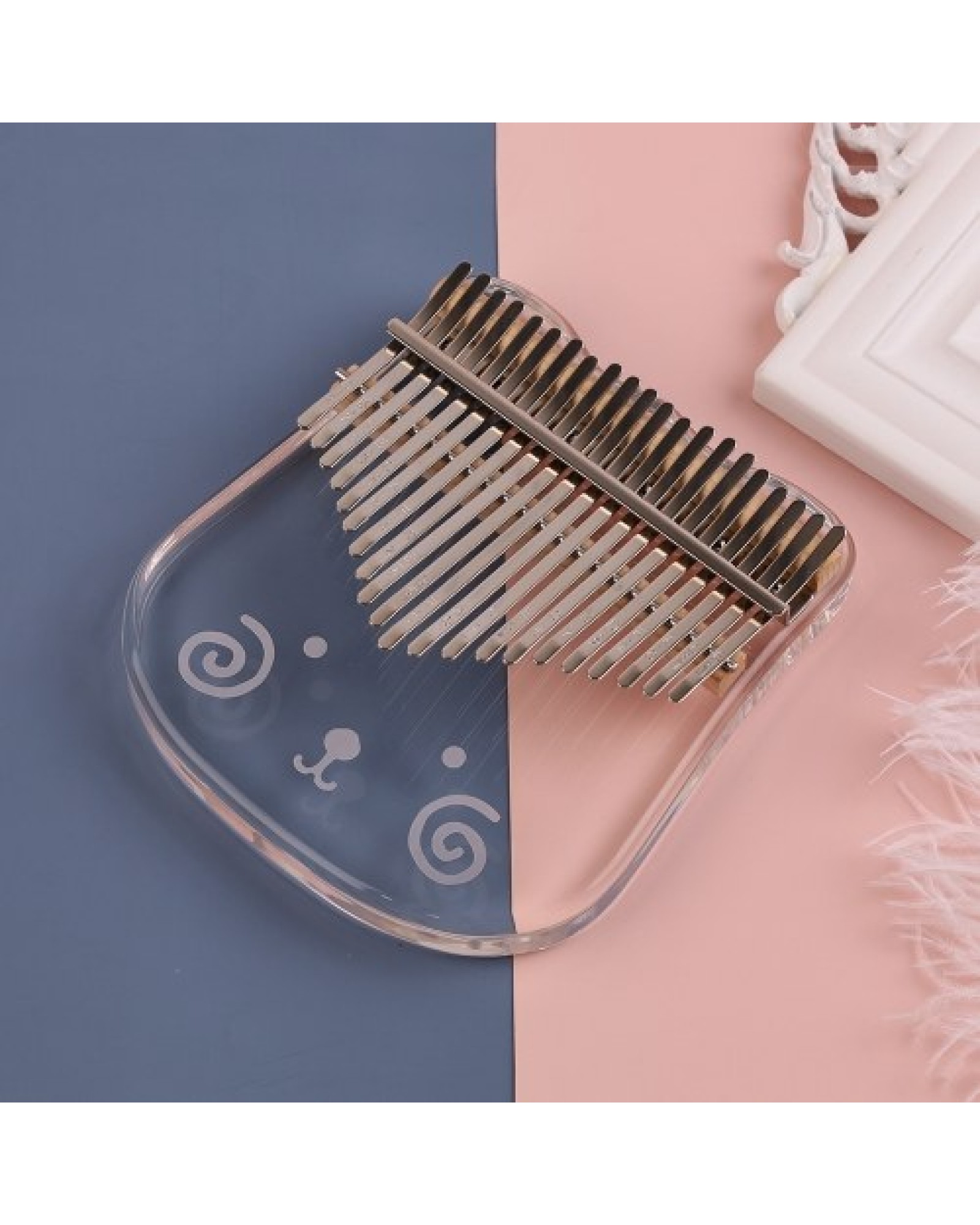 21-Key Cute Transparent Thumb Piano Kalimba Acrylic Material