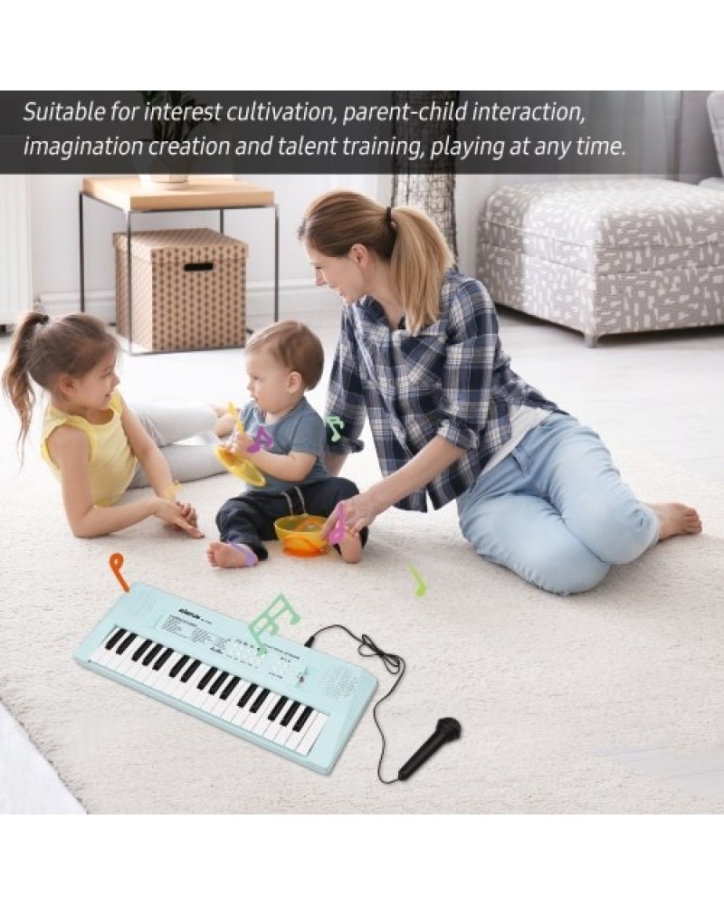 Electronic Piano with Mini Keyboard 37-Key Electronic Keyboard Piano Children' s Piano Pink