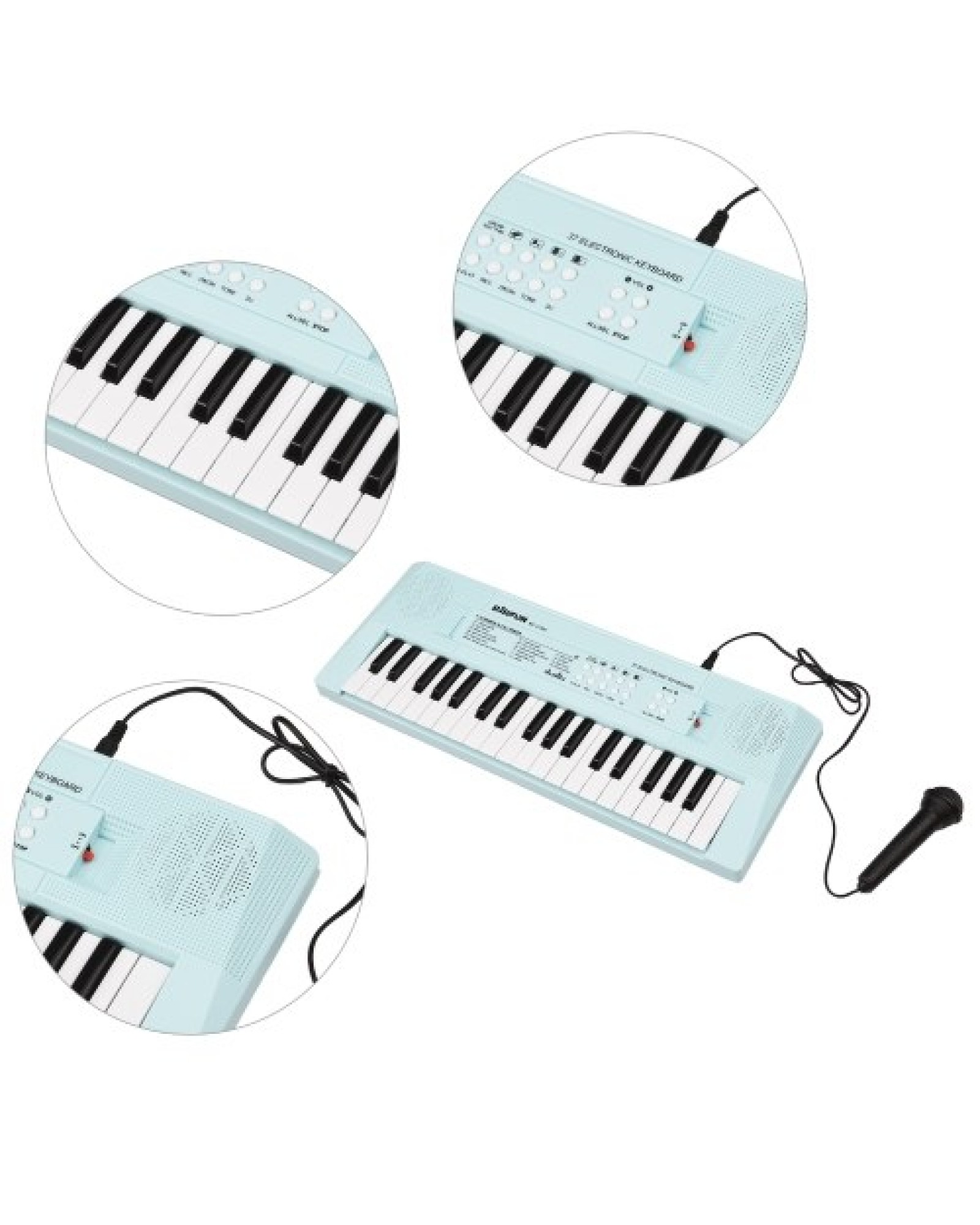 Electronic Piano with Mini Keyboard 37-Key Electronic Keyboard Piano Children' s Piano Pink