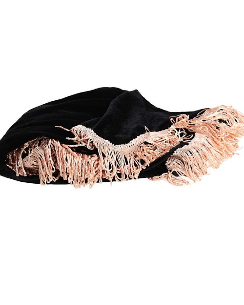 88-key Electronic Piano Keyboard Cover PleucheFastener Tape Decorated with Fringes Beautiful
