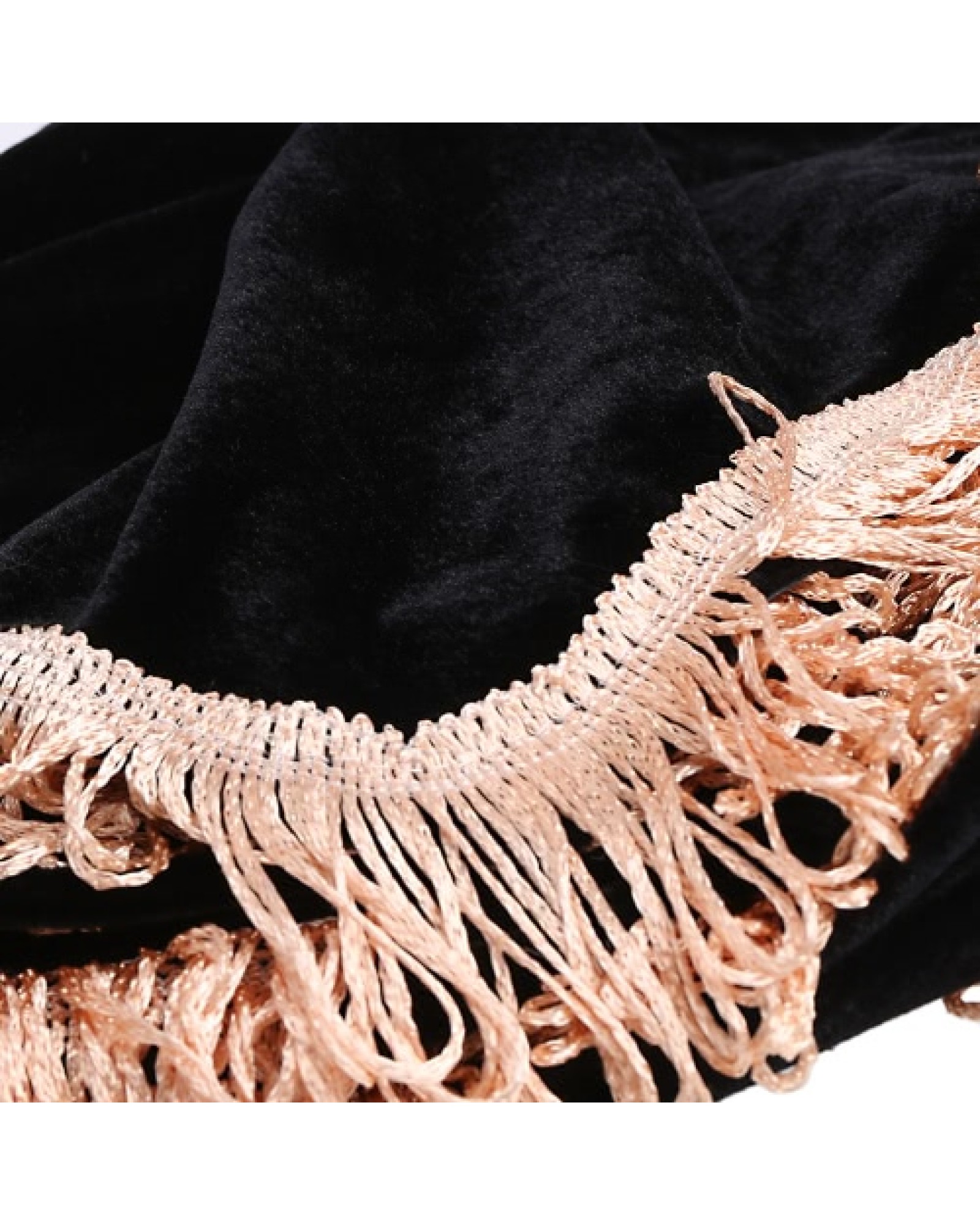 88-key Electronic Piano Keyboard Cover PleucheFastener Tape Decorated with Fringes Beautiful
