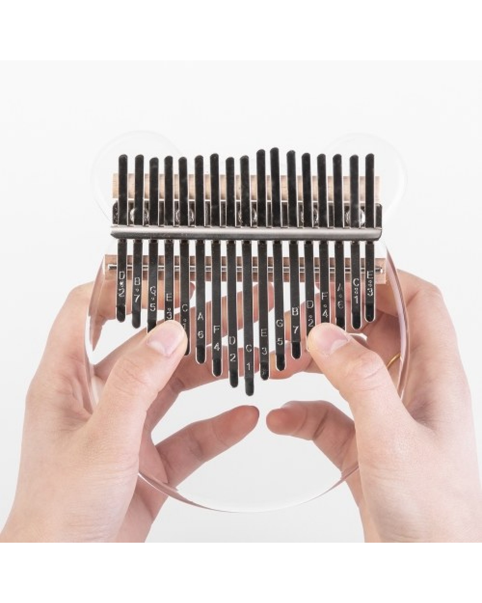 17 Keys Transparent Acrylic Thumb Piano Kalimba（Bear ）