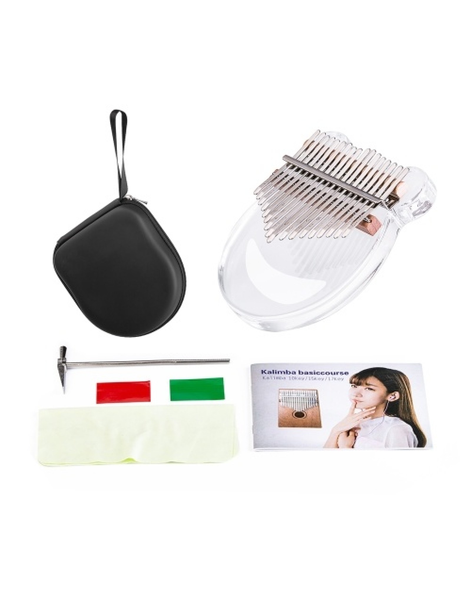17 Keys Transparent Acrylic Thumb Piano Kalimba（Bear ）