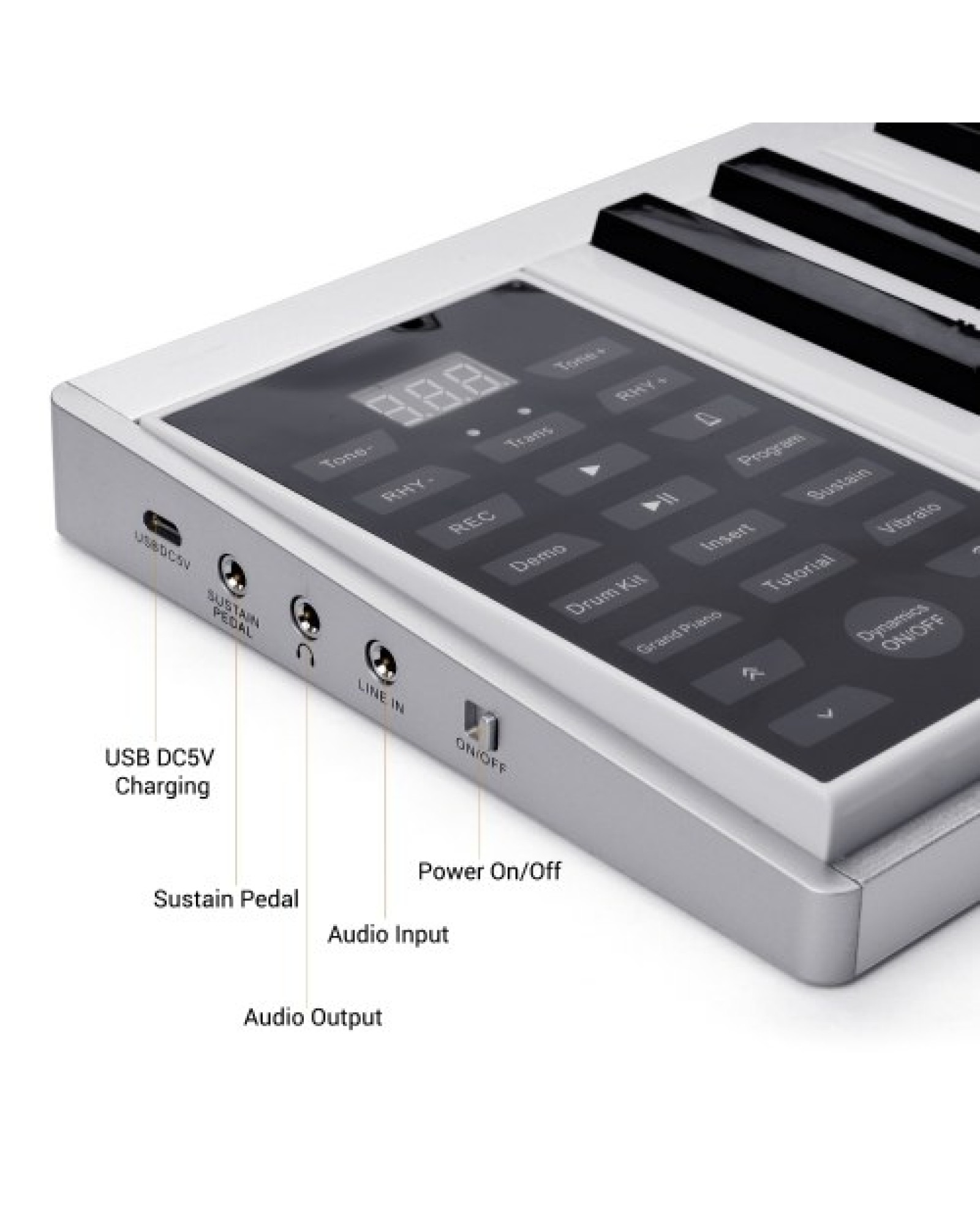61 Keys Digital Electronic Piano Keyboard MIDI Output