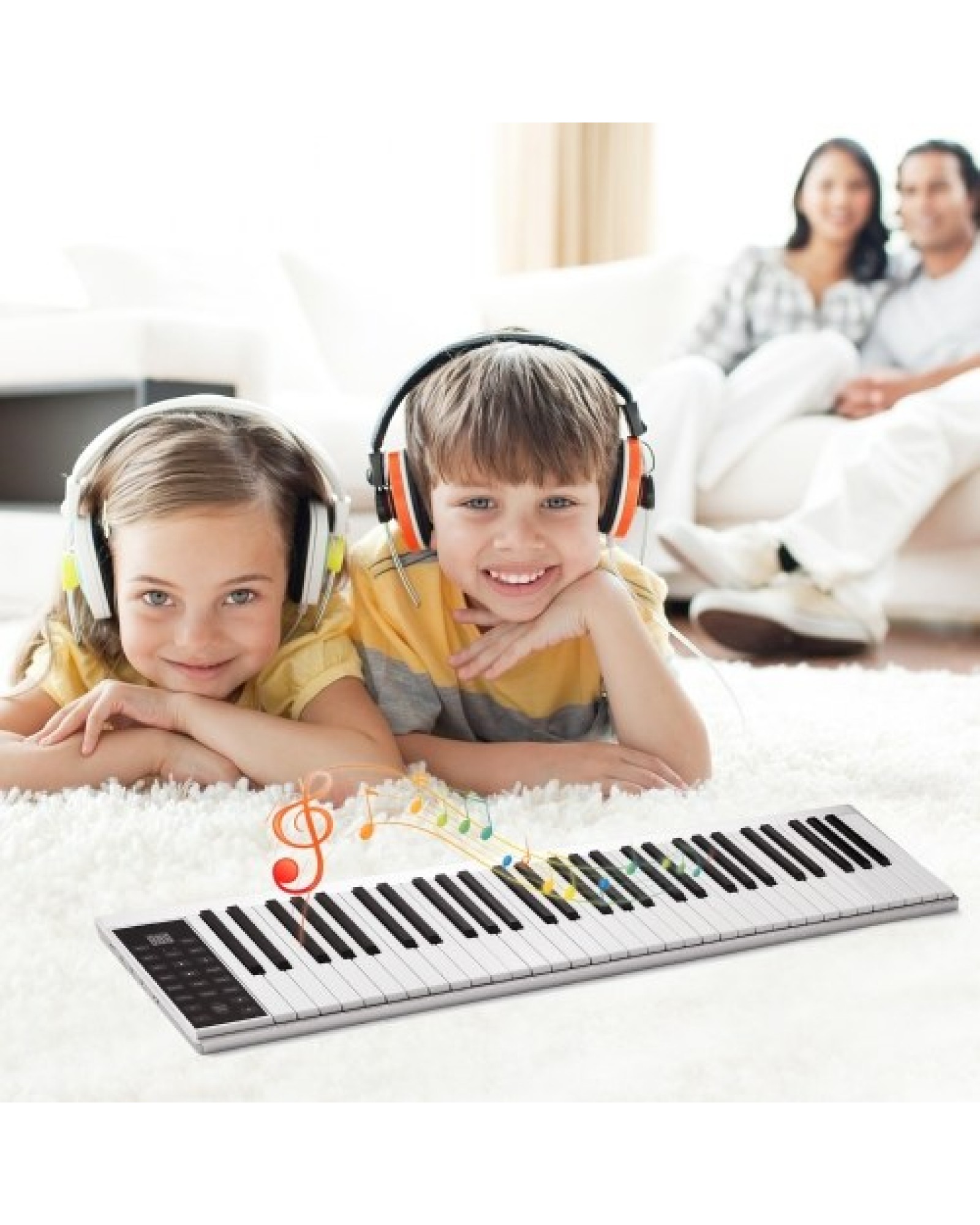 61 Keys Digital Electronic Piano Keyboard MIDI Output