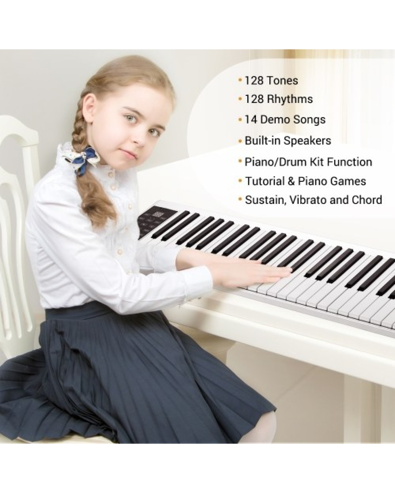 61 Keys Digital Electronic Piano Keyboard MIDI Output