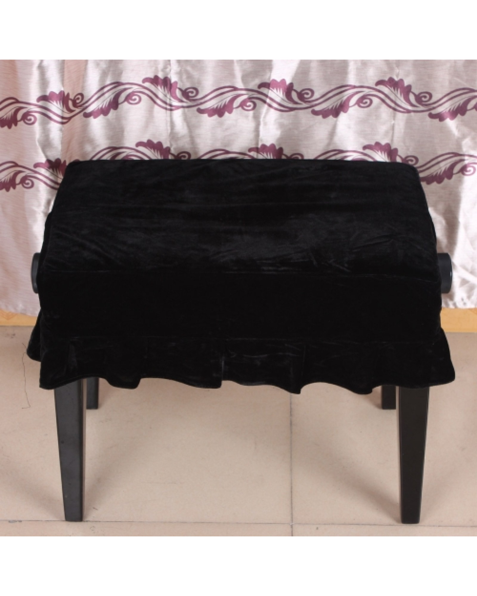 Piano Stool Chair Cover Pleuche Decorated with Macrame 55 * 35cm for Piano Single Chair Universal Beautiful