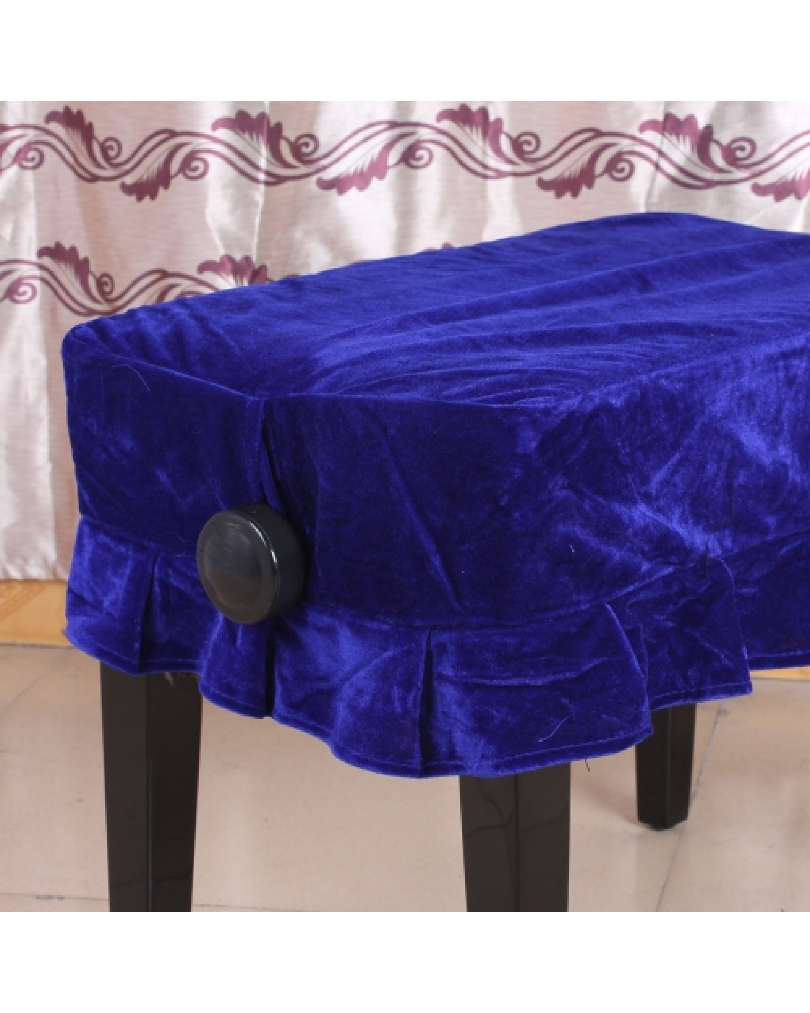Piano Stool Chair Cover Pleuche Decorated with Macrame 55 * 35cm for Piano Single Chair Universal Beautiful