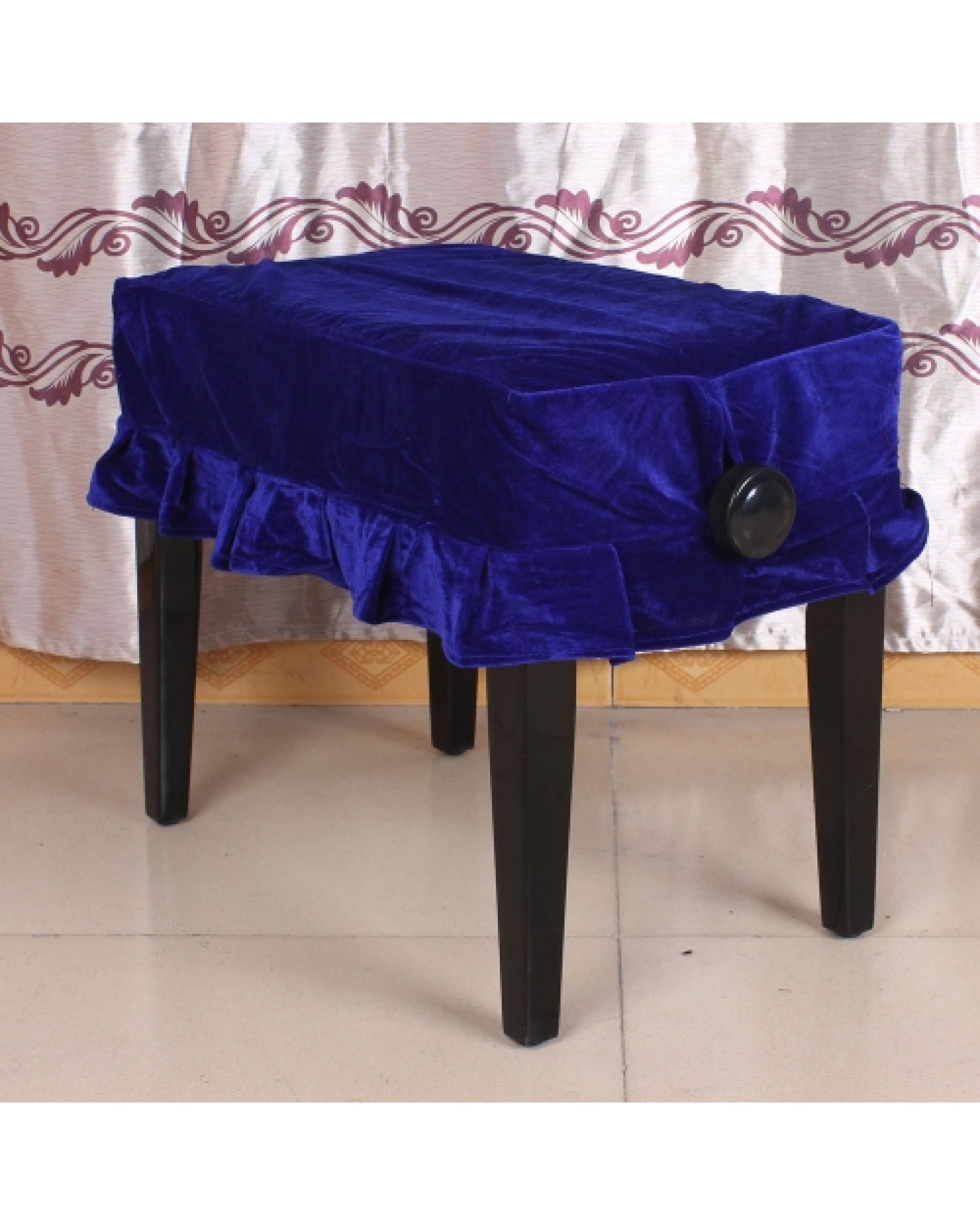 Piano Stool Chair Cover Pleuche Decorated with Macrame 55 * 35cm for Piano Single Chair Universal Beautiful
