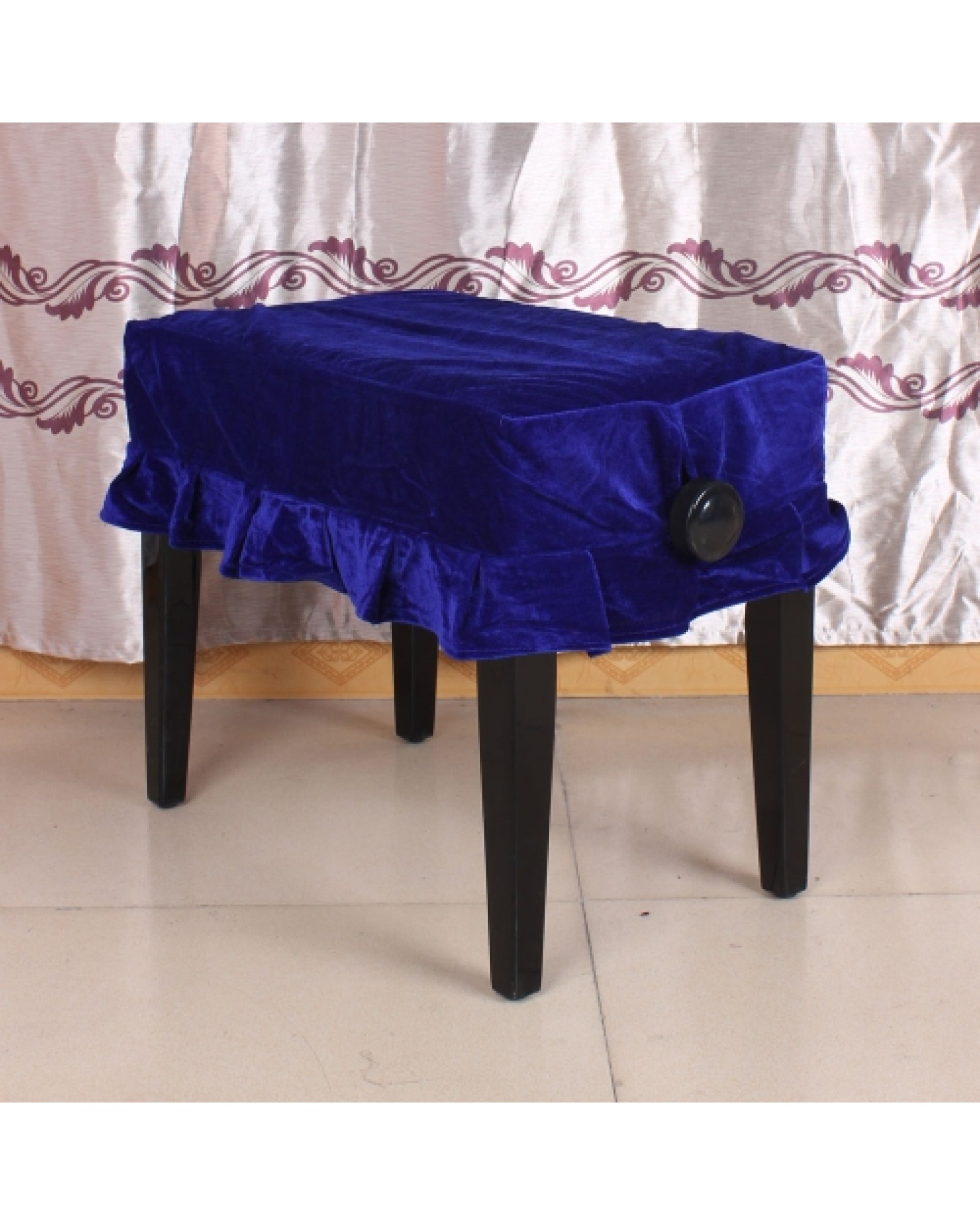 Piano Stool Chair Cover Pleuche Decorated with Macrame 55 * 35cm for Piano Single Chair Universal Beautiful