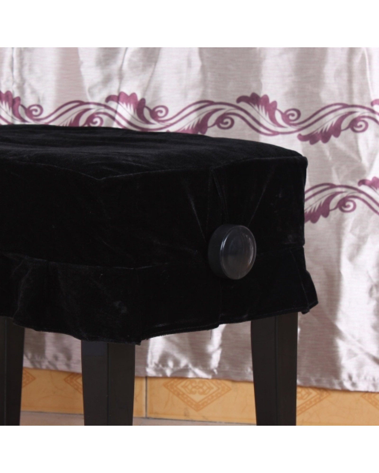Piano Stool Chair Cover Pleuche Decorated with Macrame 55 * 35cm for Piano Single Chair Universal Beautiful