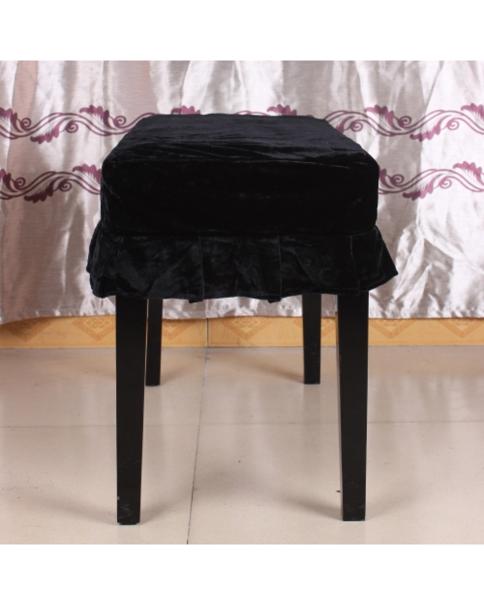 Piano Stool Chair Bench Cover Pleuche Decorated with Macrame 75 * 35cm for Piano Dual Seat Bench Universal Beautiful