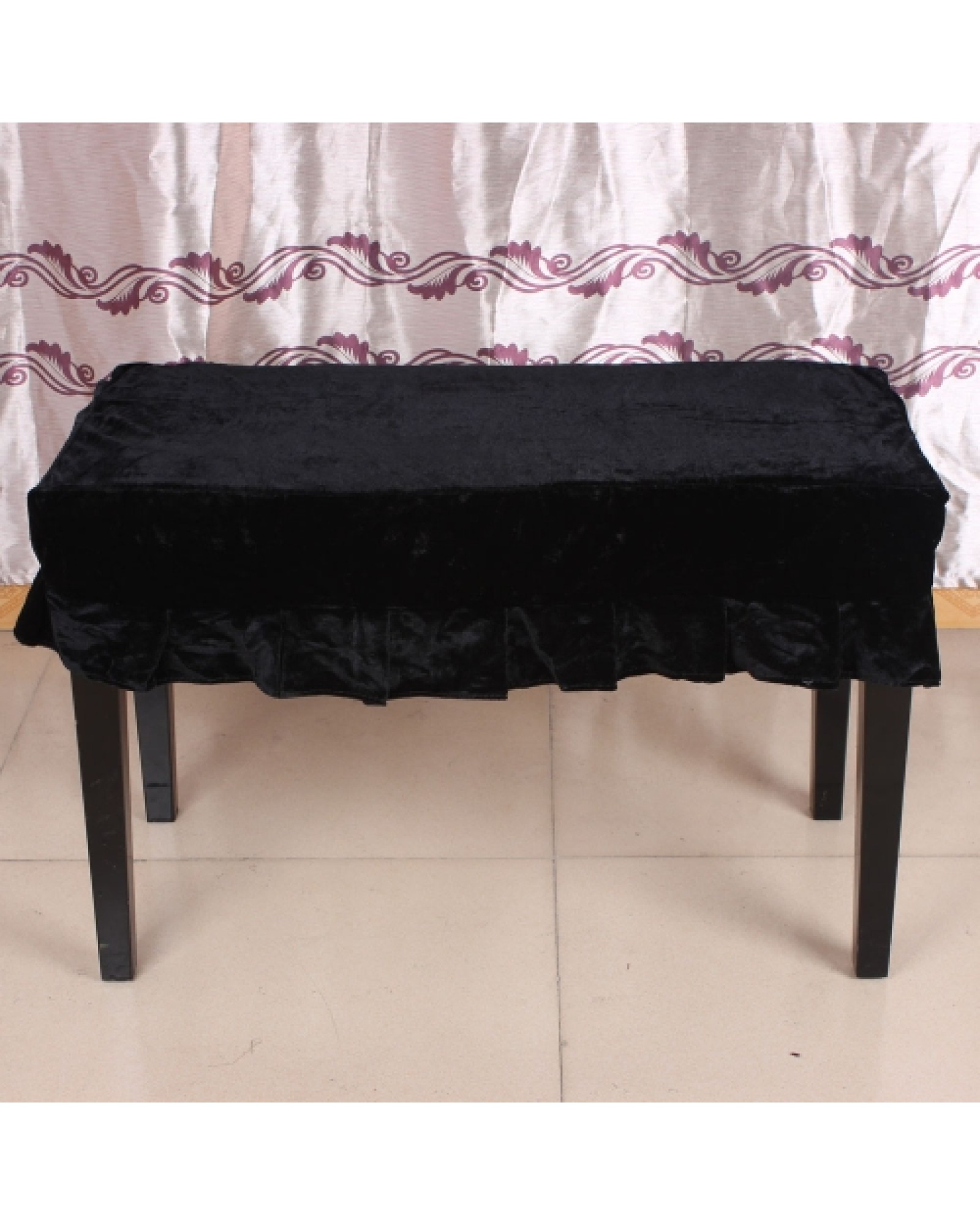 Piano Stool Chair Bench Cover Pleuche Decorated with Macrame 75 * 35cm for Piano Dual Seat Bench Universal Beautiful