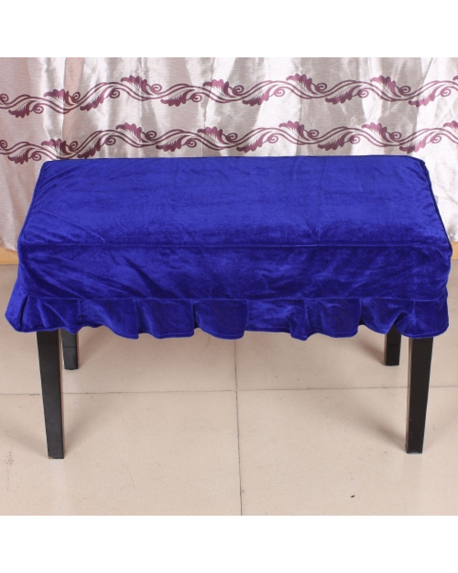Piano Stool Chair Bench Cover Pleuche Decorated with Macrame 75 * 35cm for Piano Dual Seat Bench Universal Beautiful