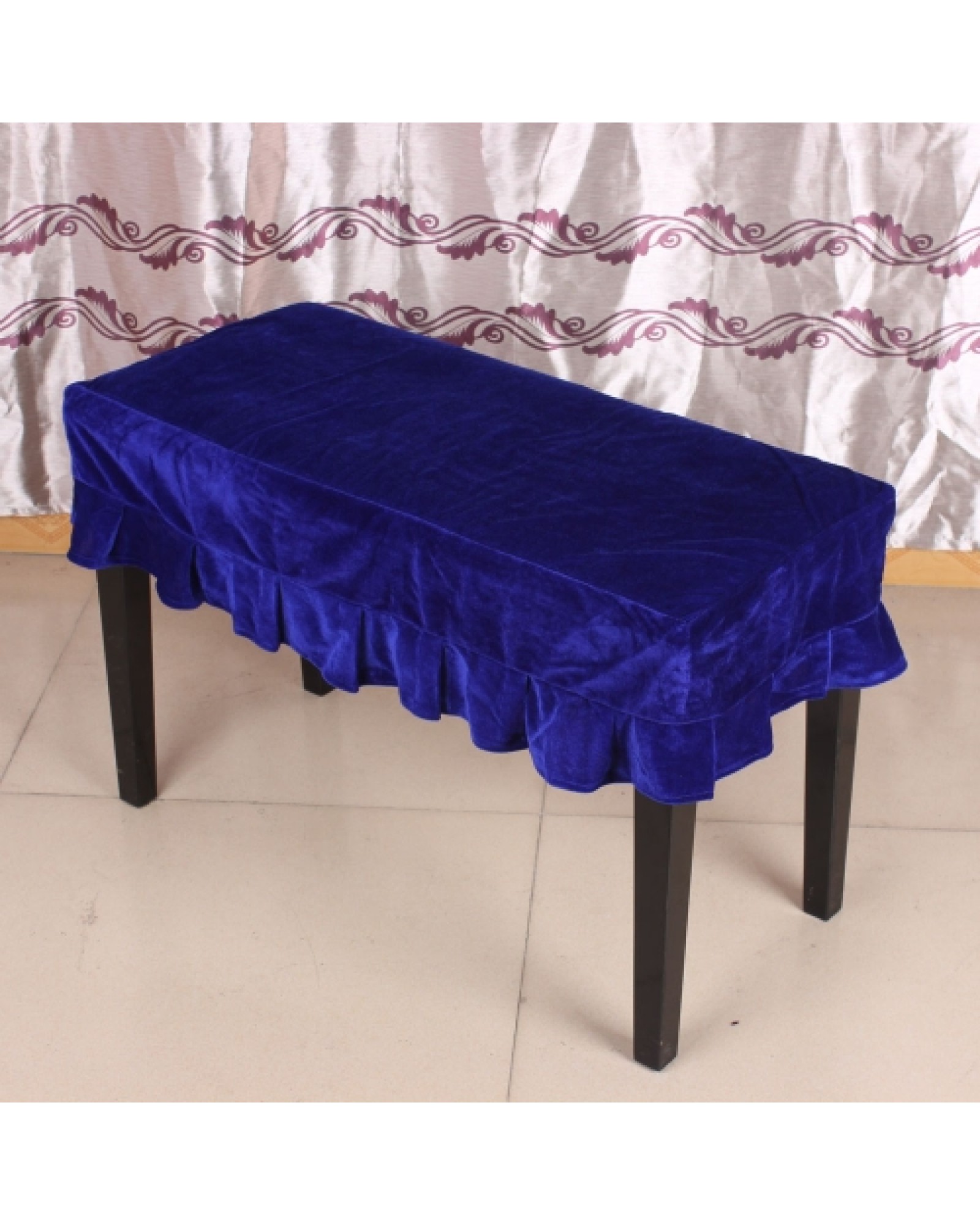 Piano Stool Chair Bench Cover Pleuche Decorated with Macrame 75 * 35cm for Piano Dual Seat Bench Universal Beautiful