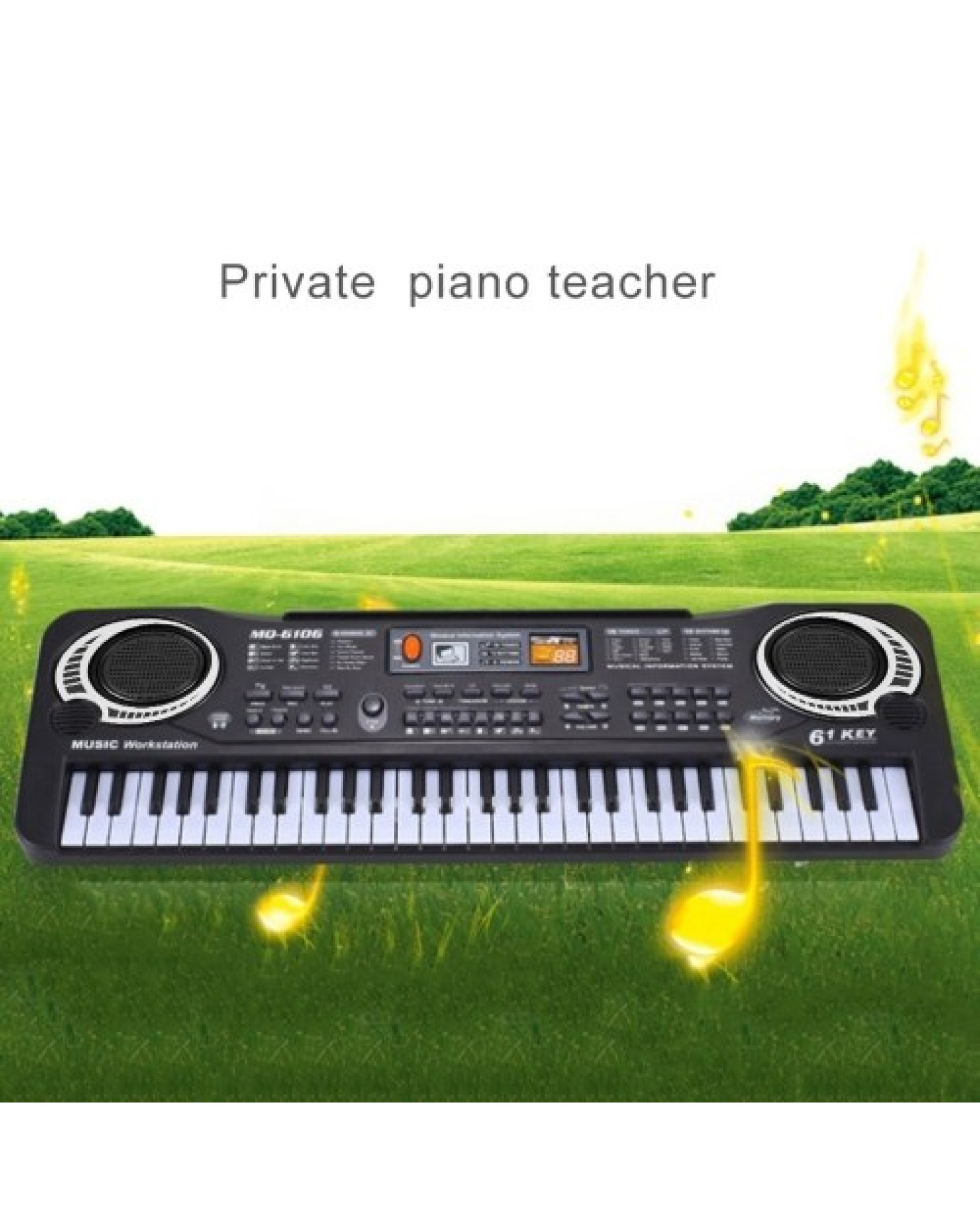 61 Keys Black Digital Music Electronic Keyboard KeyBoard Electric Piano Kids Gift Musical Instrument