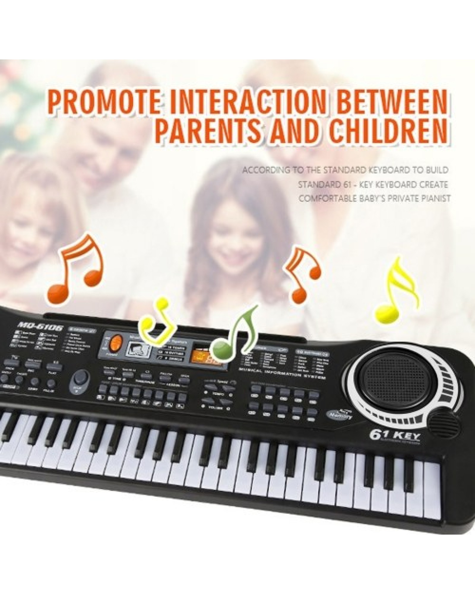 61 Keys Black Digital Music Electronic Keyboard KeyBoard Electric Piano Kids Gift Musical Instrument