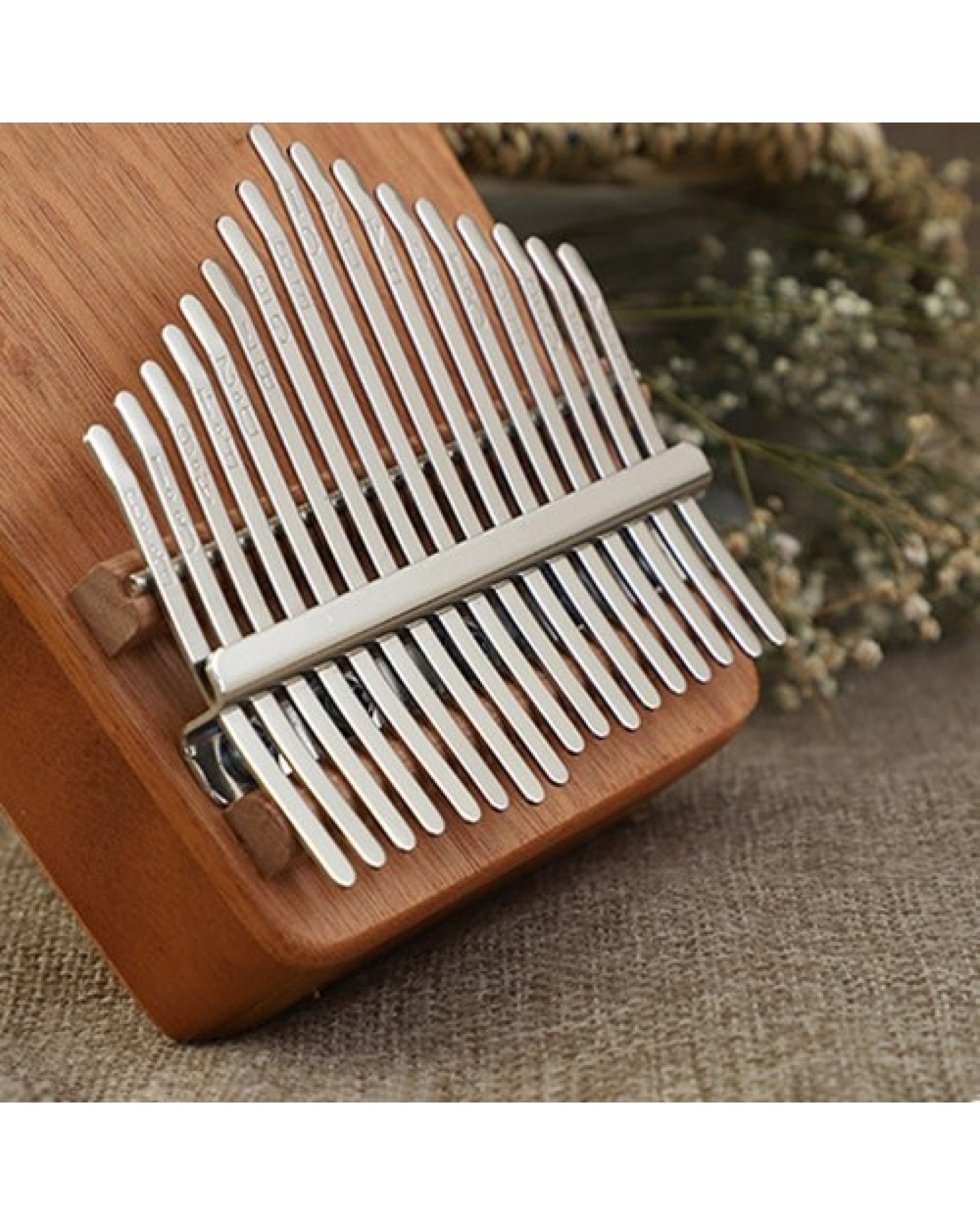 Flowers 17 Keys Kalimba African Thumb Finger Piano Wood Kalimba Portable Musical Instrument