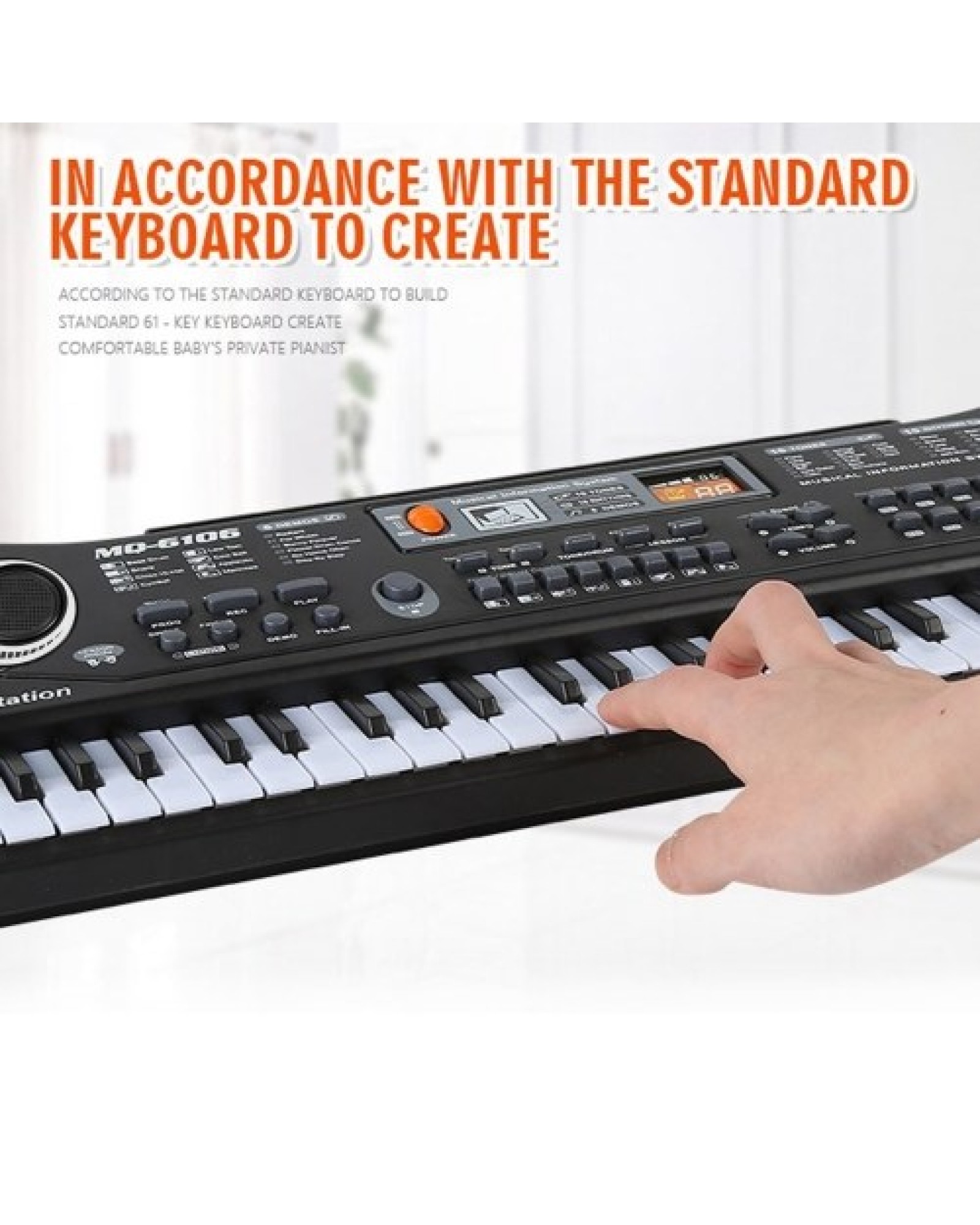 61 Keys Black Digital Music Electronic Keyboard KeyBoard Electric Piano Kids Gift Musical Instrument